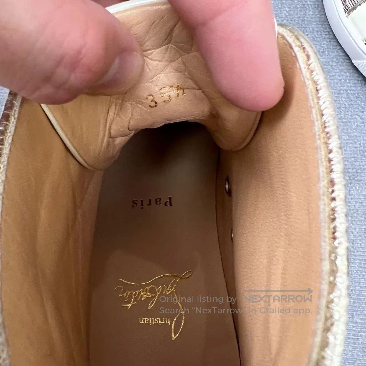 Christian Louboutin CL Christian Louboutin Gradient Stud Sneaker. Size US 4.5 / IT 34.5 - 8 Thumbnail