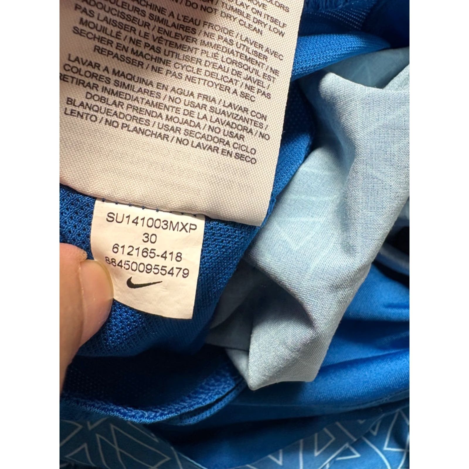 Nike Nike Running Shorts Mens 30 Blue Instinct Print Lightweight Dri-Fit 612165 Size US 31 - 6 Thumbnail