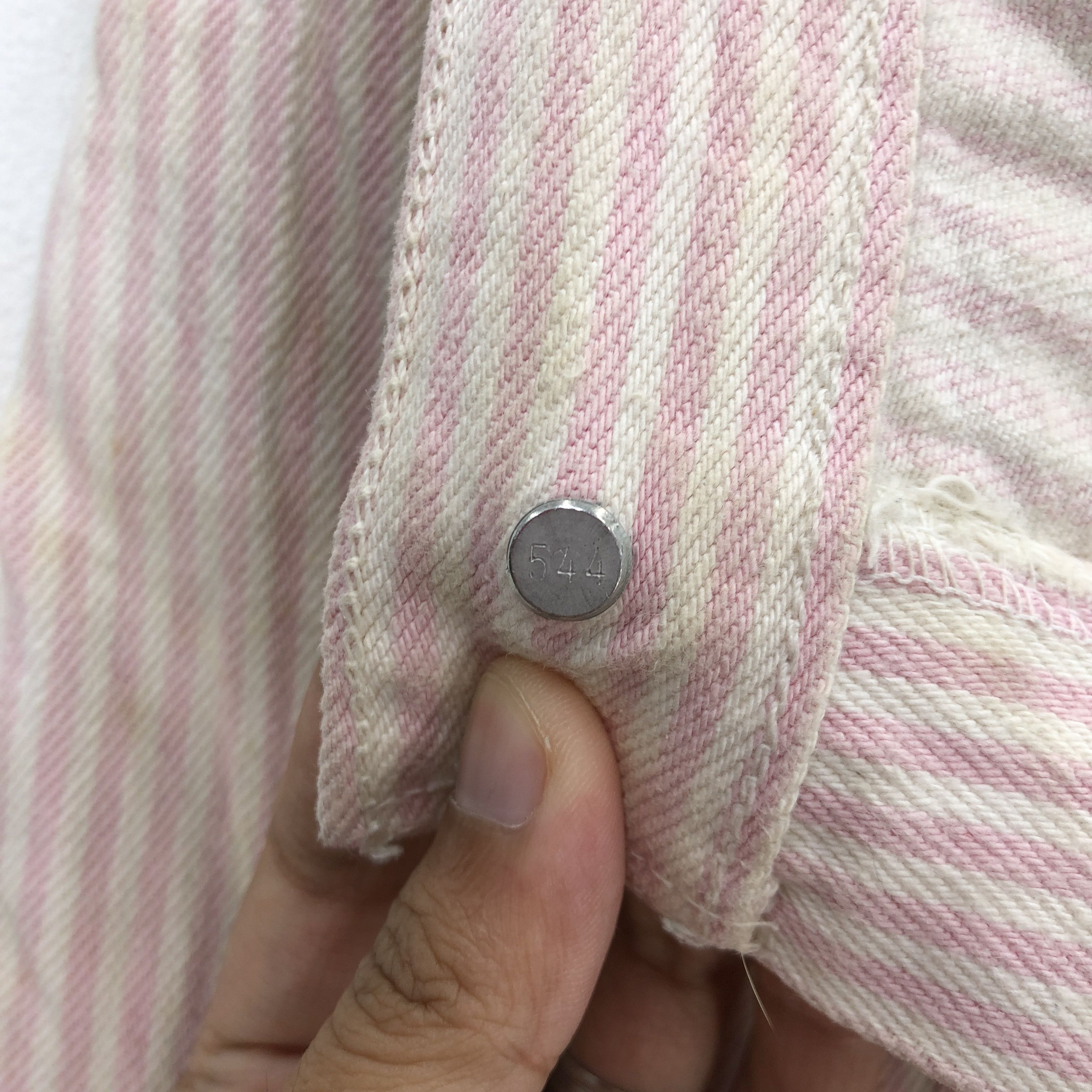 Levi's RARE Vintage 90s Levis 501 Jeans Levi's Striped Pink Denim Size 24" / US 00 / IT 34 - 7 Thumbnail