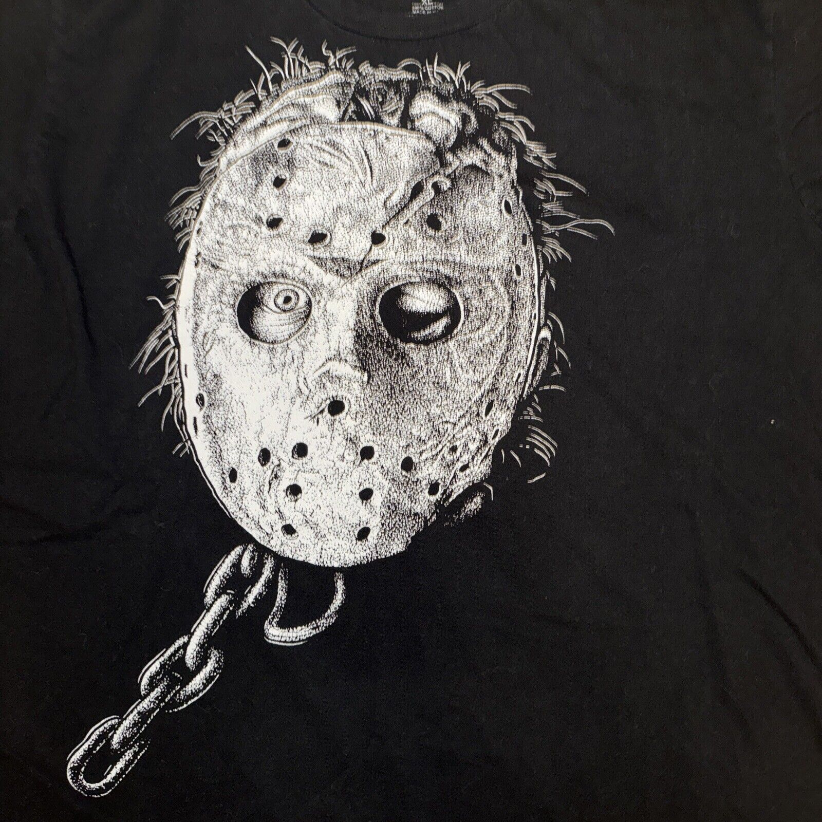 Band Tees × Japanese Brand Friday The 13th Jason Black Out T-Shirt XL 22.5x28 Size US XL / EU 56 / 4 - 2 Thumbnail