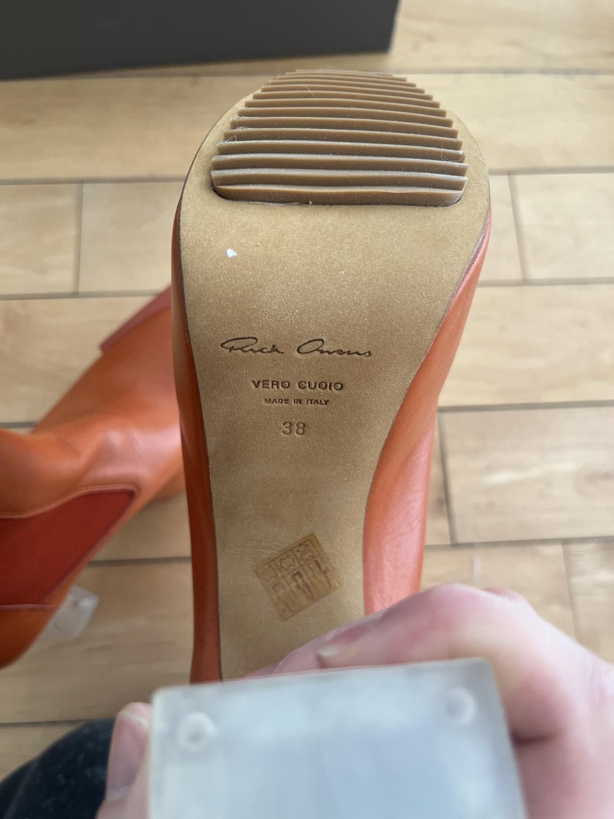Rick Owens Rick Owens Clear Kiss Heel Orange Sample Size US 8 / IT 38 - 7 Thumbnail