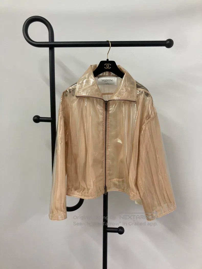 Valentino Valentino Skin color mulberry silk transparent raincoat ja Size S / US 4 / IT 40 - 1 Thumbnail