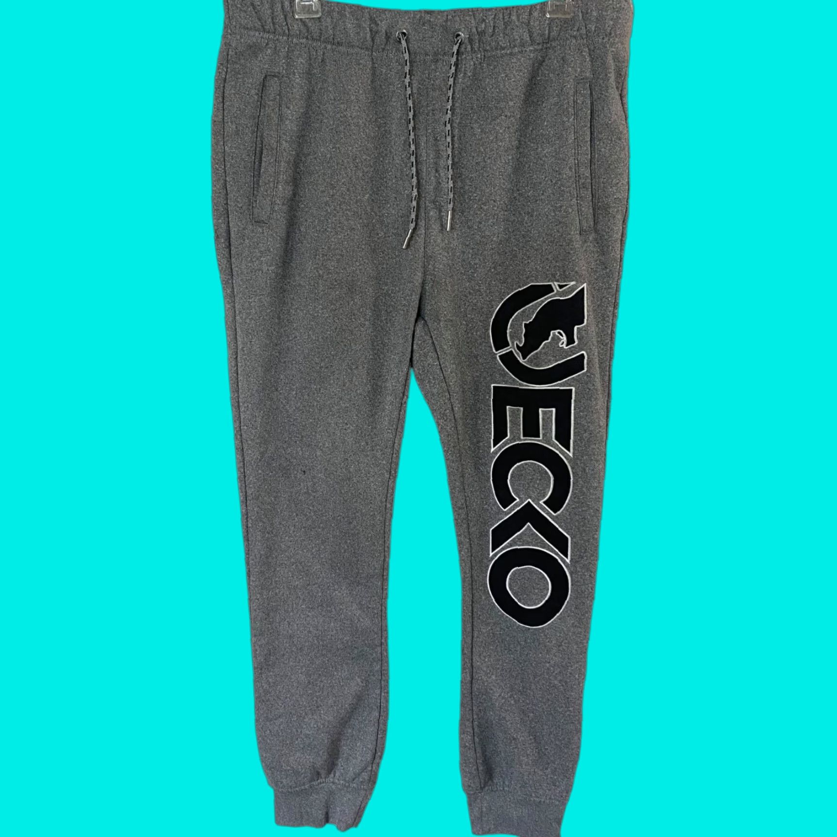 Ecko Unltd. VINTAGE Ecko Unltd. Fleece Jogger Sweatpant Gray Logo Embroidered Sweatpant Activewear Mens Medium Size US 31 - 1 Thumbnail
