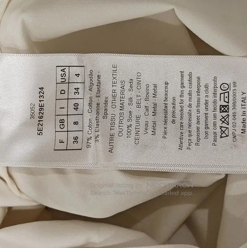 Dior Dior White Cotton Printed Long Sleeve Dress . Size XS / US 0-2 / IT 36-38 - 6 Thumbnail
