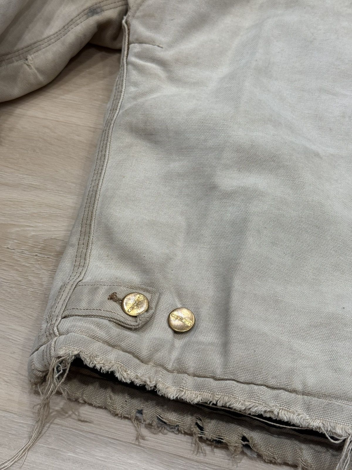 Carhartt Vintage 80s Carhartt Detroit Style Jacket (Thrashed) Size US L / EU 52-54 / 3 - 16 Thumbnail