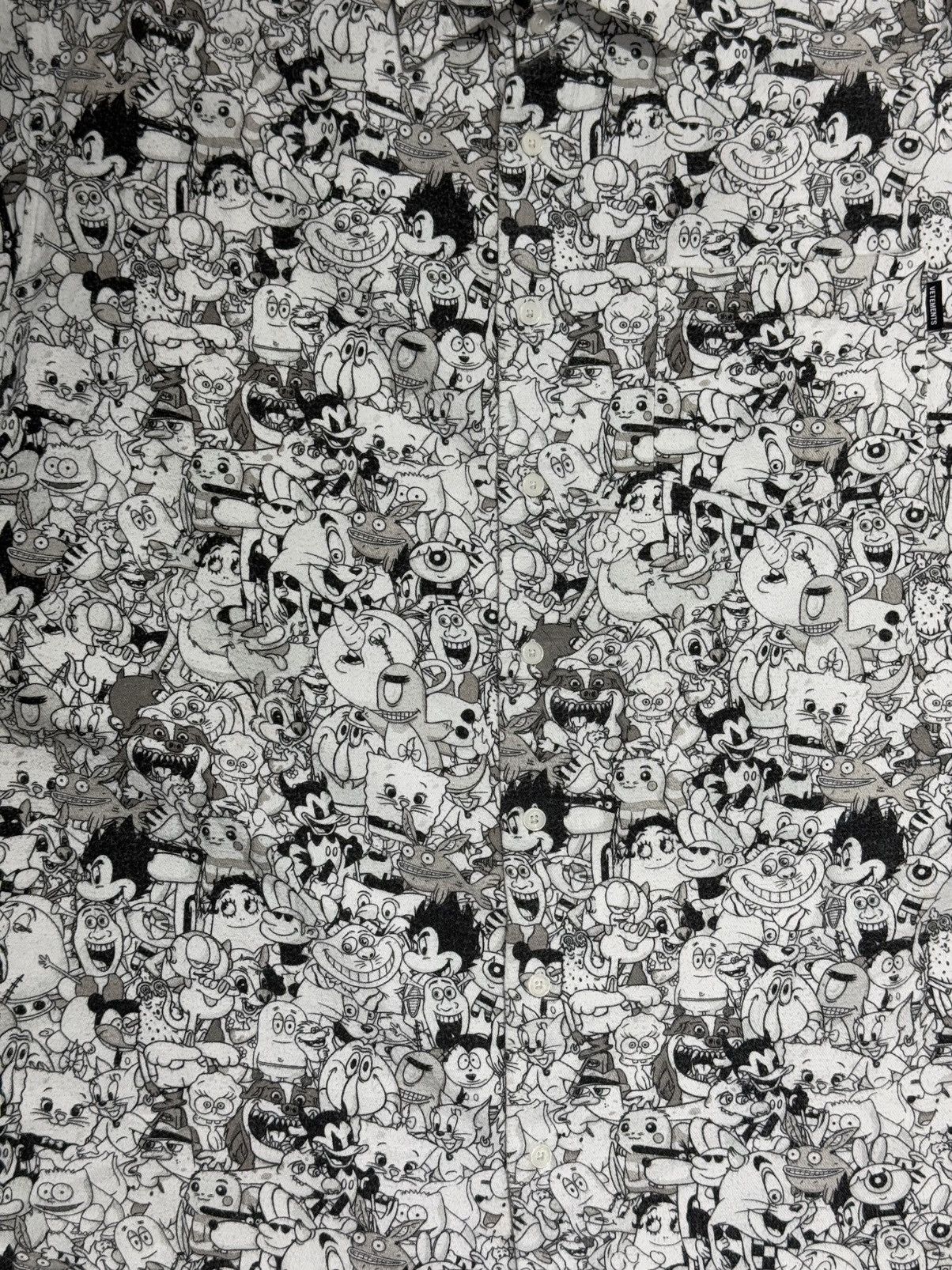 Vetements Vetements Cartoon Mania Flannel Shirt 'Black/White' Size US S / EU 44-46 / 1 - 3 Thumbnail