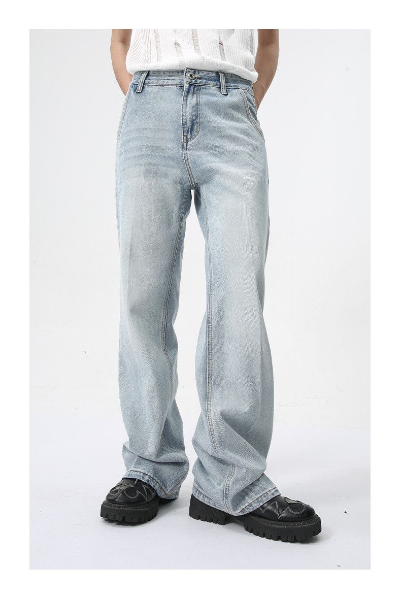 Japanese Brand × Jean Simple casual light blue washed bootcut jeans Size US 33 - 1 Thumbnail