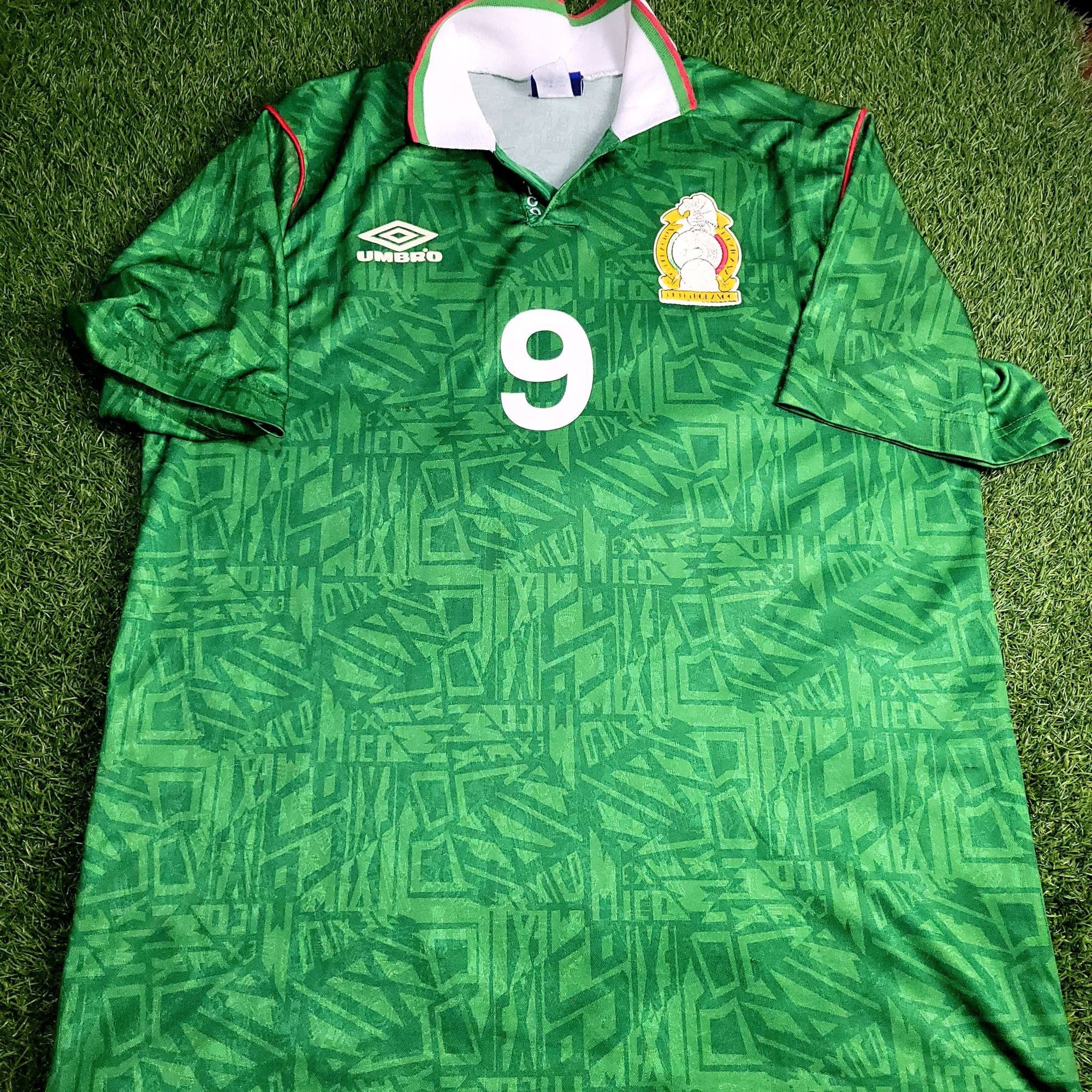 Umbro Hugo Sanchez Mexico Umbro 1993 COPA AMERICA Soccer Jersey XL Size US XL / EU 56 / 4 - 2 Thumbnail