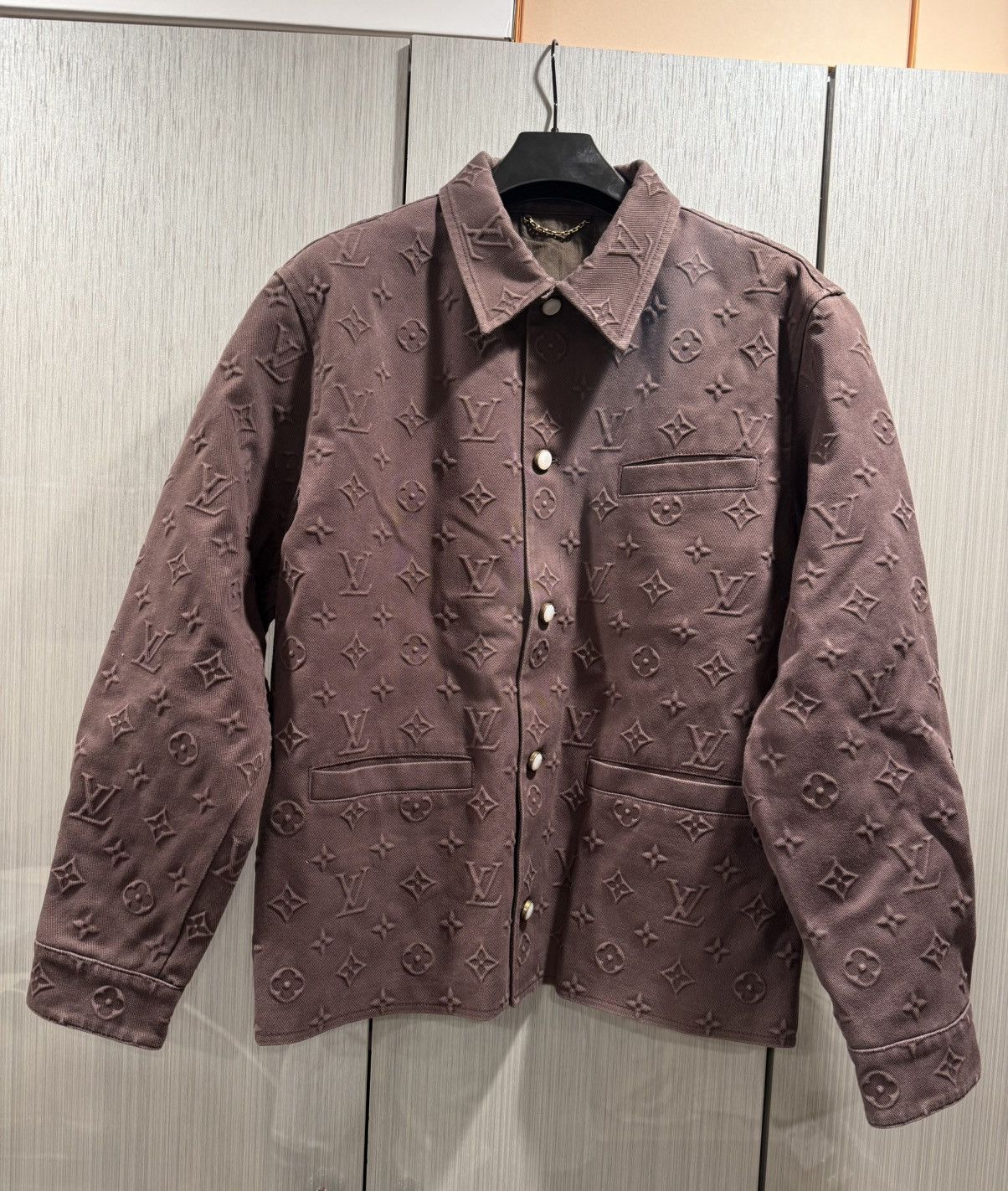 Louis Vuitton Louis Vuitton Monogram Debossed Workwear Jacket Size US M / EU 48-50 / 2 - 1 Thumbnail