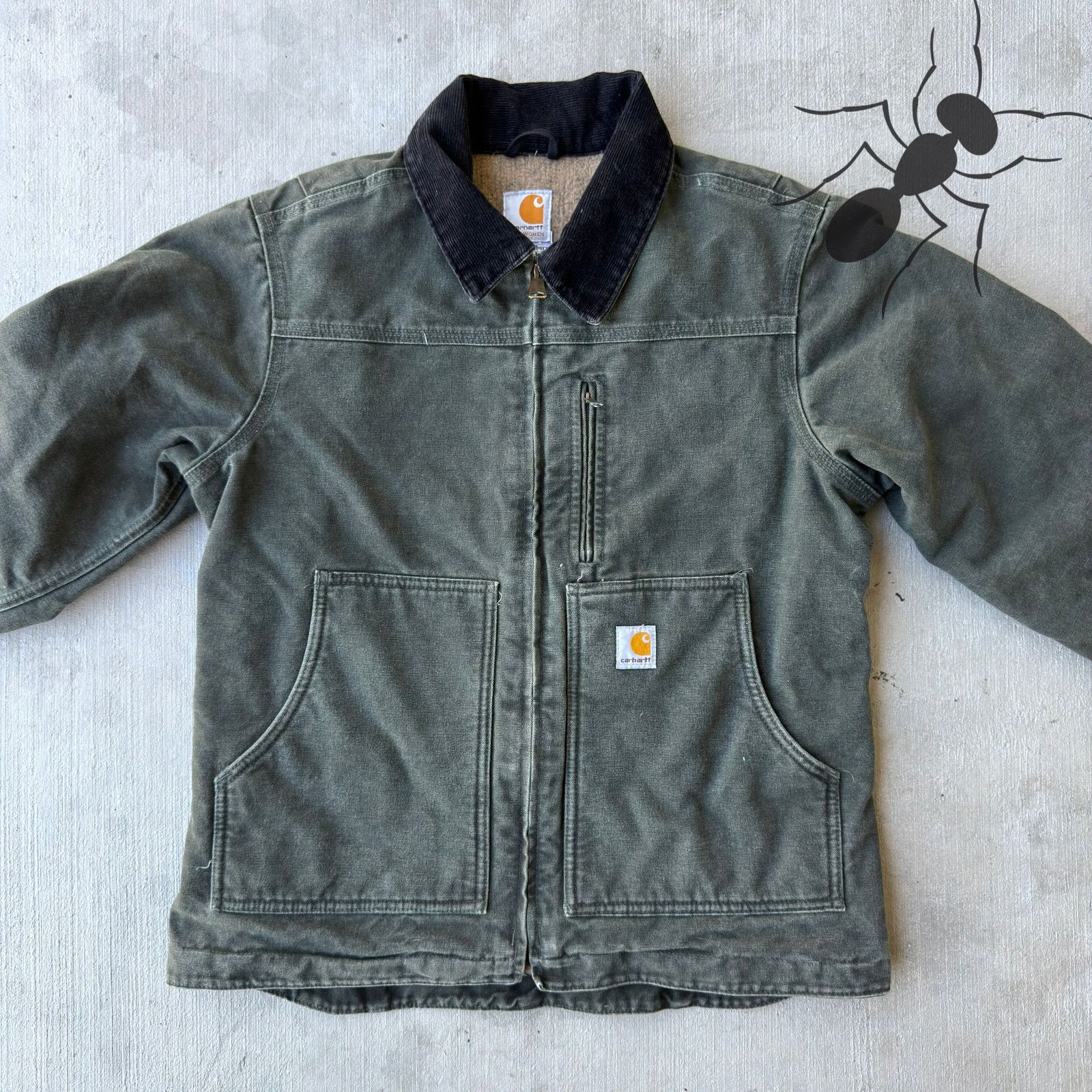 Carhartt × Vintage Carhartt WOMENS WC061 MOS green chore work wear jacket Size US S / EU 44-46 / 1 - 3 Thumbnail