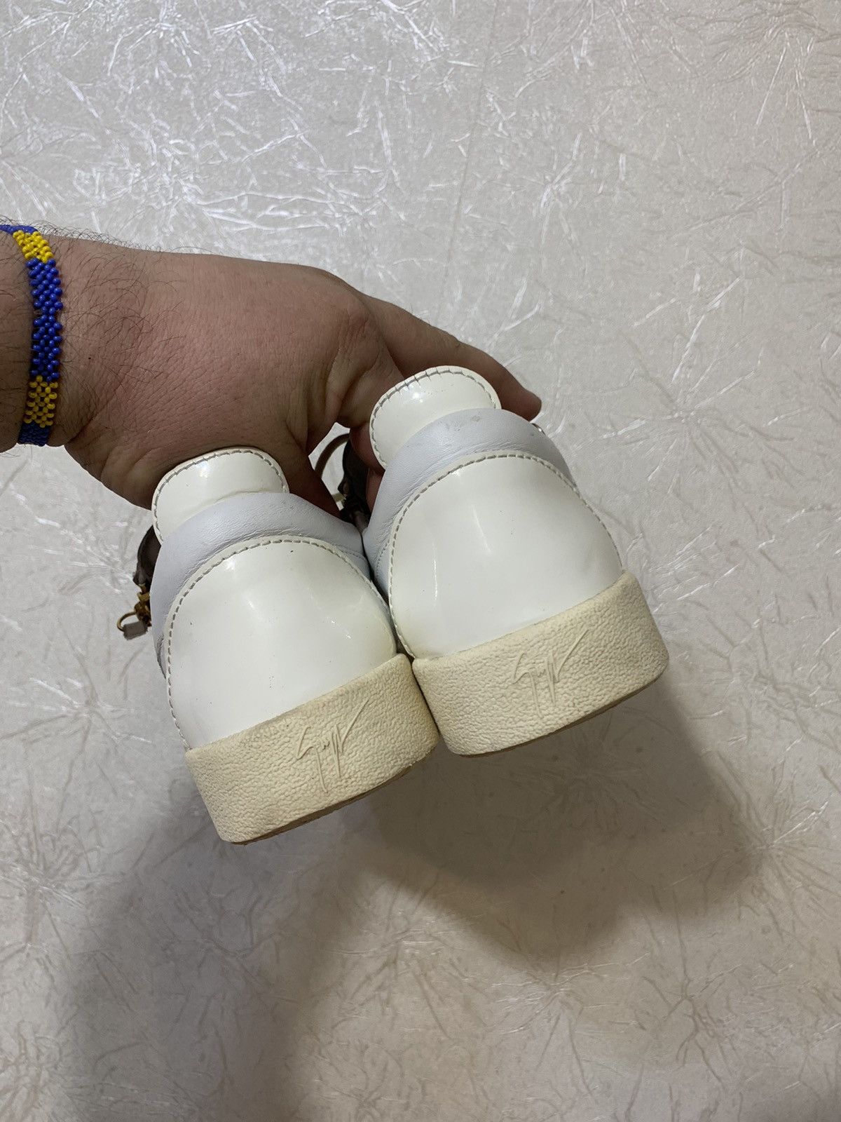 Giuseppe Zanotti Giuseppe Zanotti White Double Zip Low Top Sneakers Size US 8 / EU 41 - 7 Thumbnail