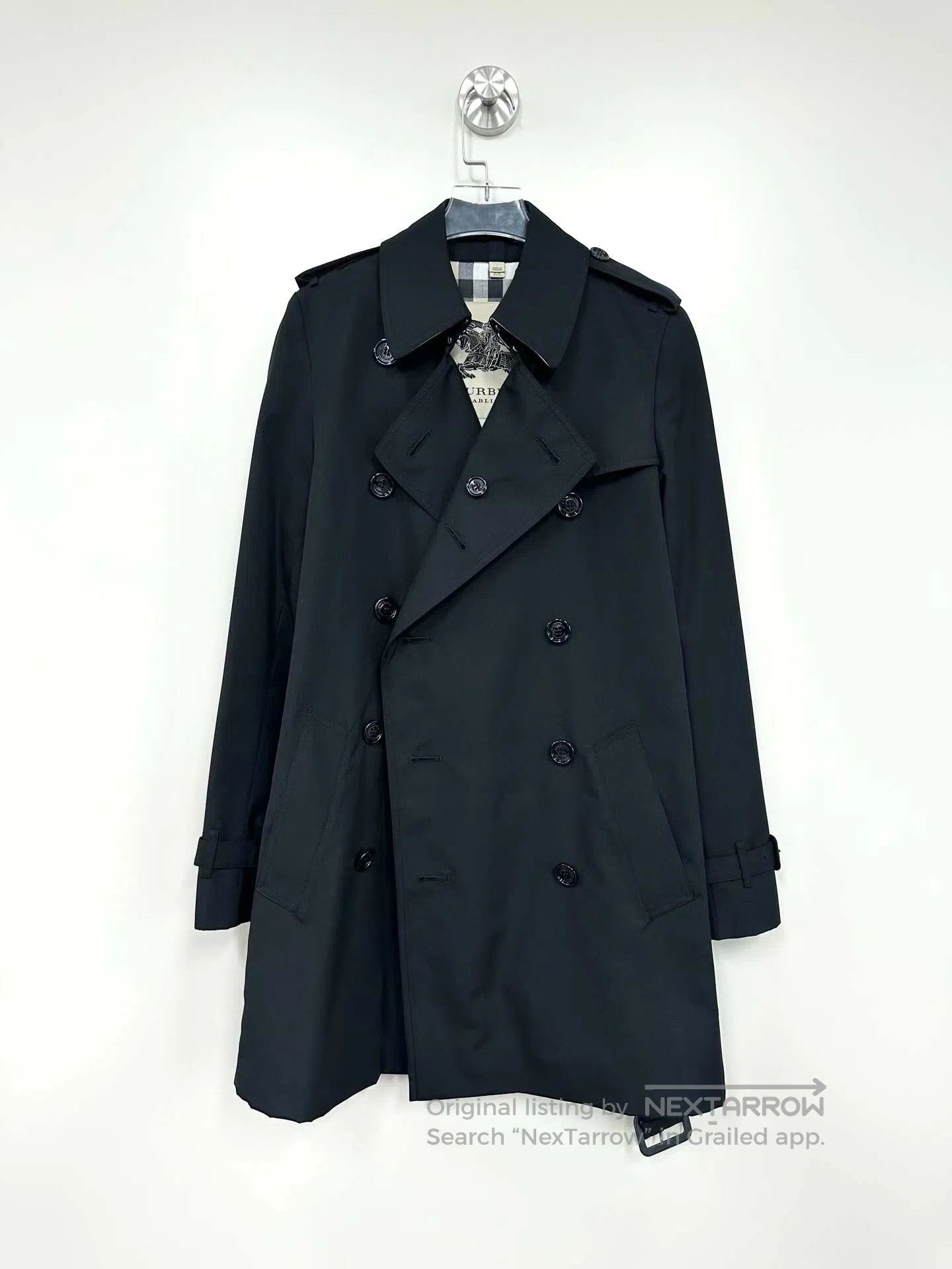 Burberry Burberry Classic Black Double-Breasted Lined Plaid Trench Size XS / US 0-2 / IT 36-38 - 1 Thumbnail