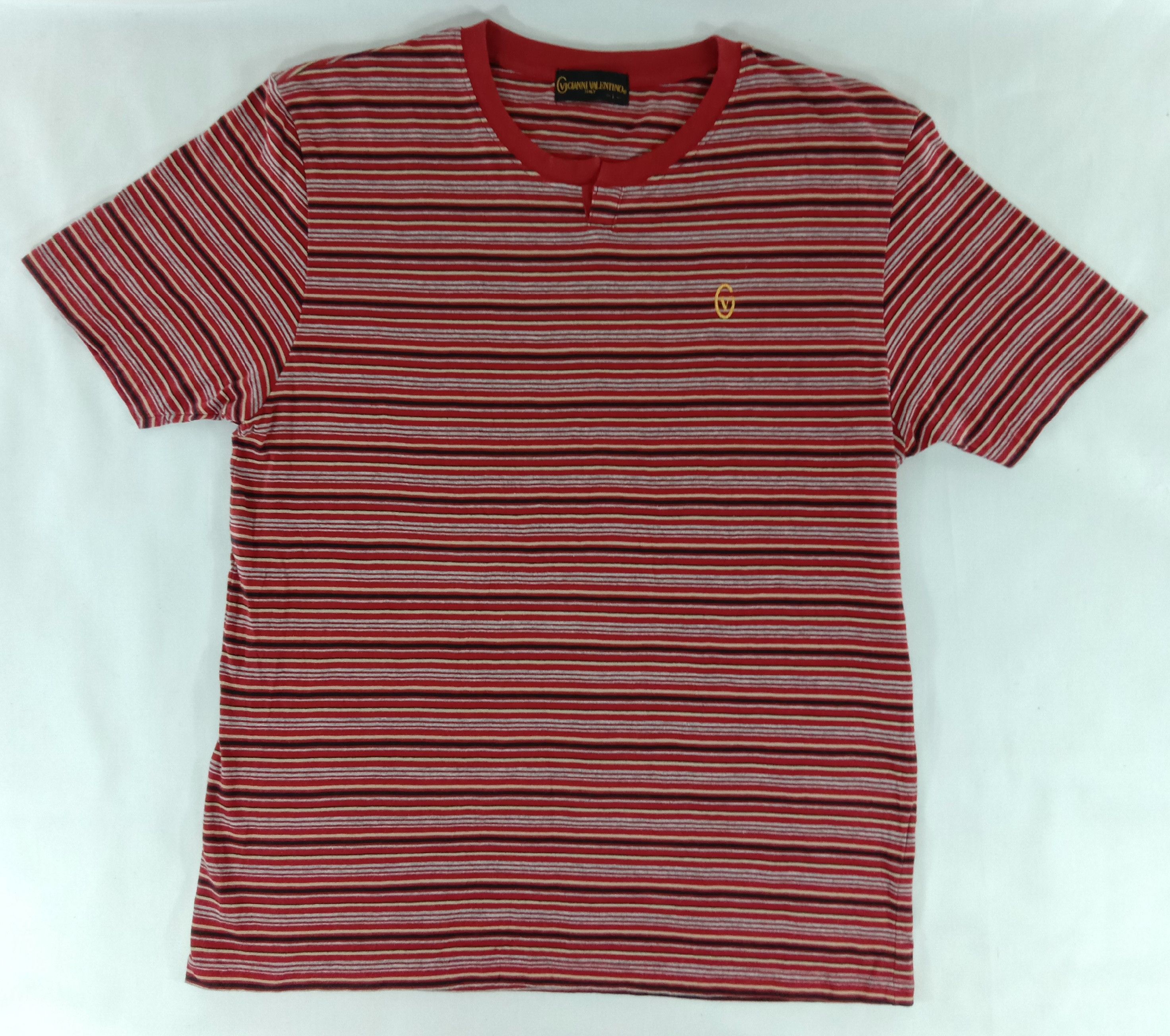 Valentino Vintage Gianni Valentino Striped T-Shirt Size US L / EU 52-54 / 3 - 1 Thumbnail