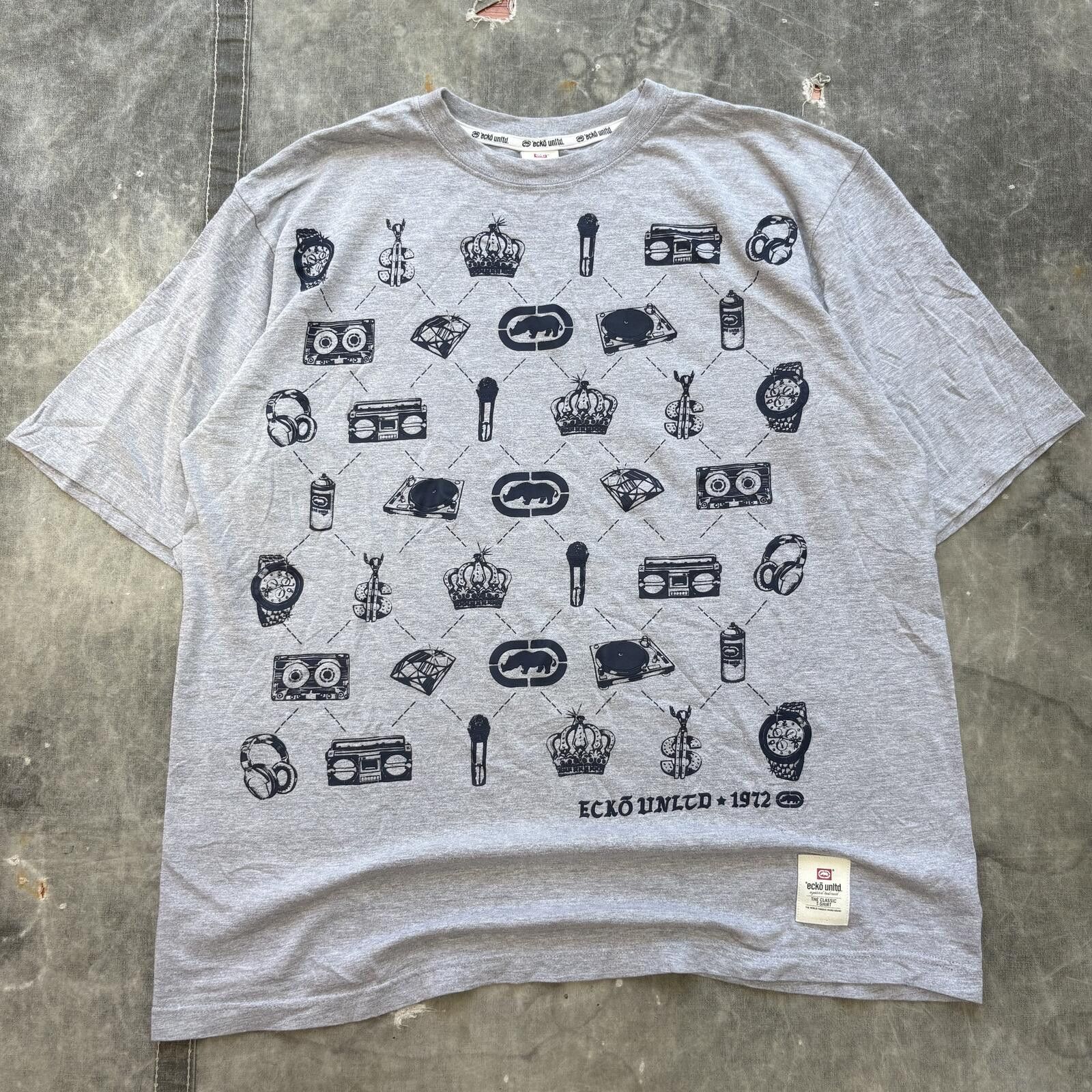 Ecko Unltd. Vintage Y2K Ecko Unltd. Money Music Graphic Grunge Shirt Size US XXL / EU 58 / 5 - 1 Thumbnail