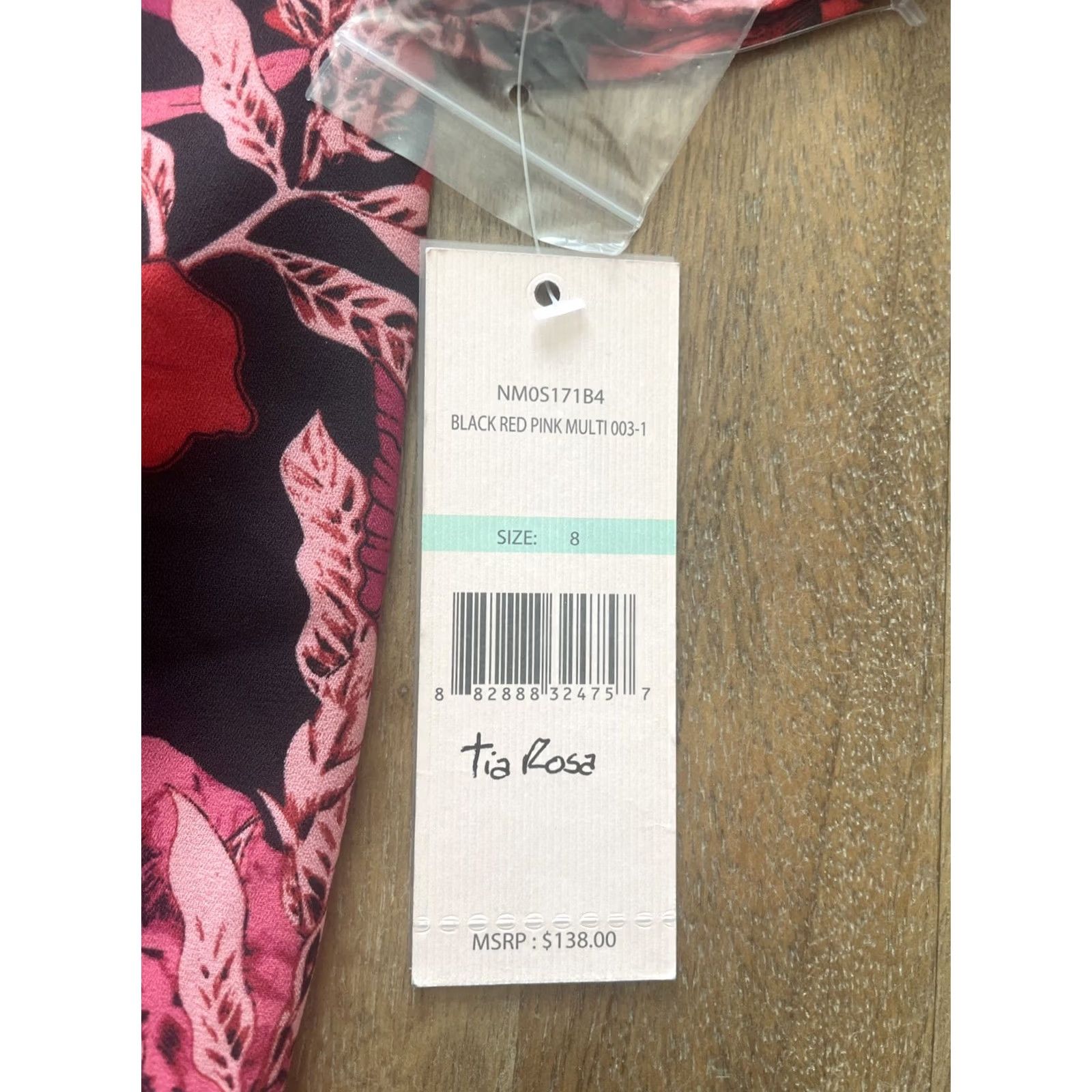 Nanette Lepore Nanette Lepore Dress Womens Size 8 Dragonfruit Mock Neck Smocked Long Sleeve NWT Size M / US 6-8 / IT 42-44 - 3 Thumbnail