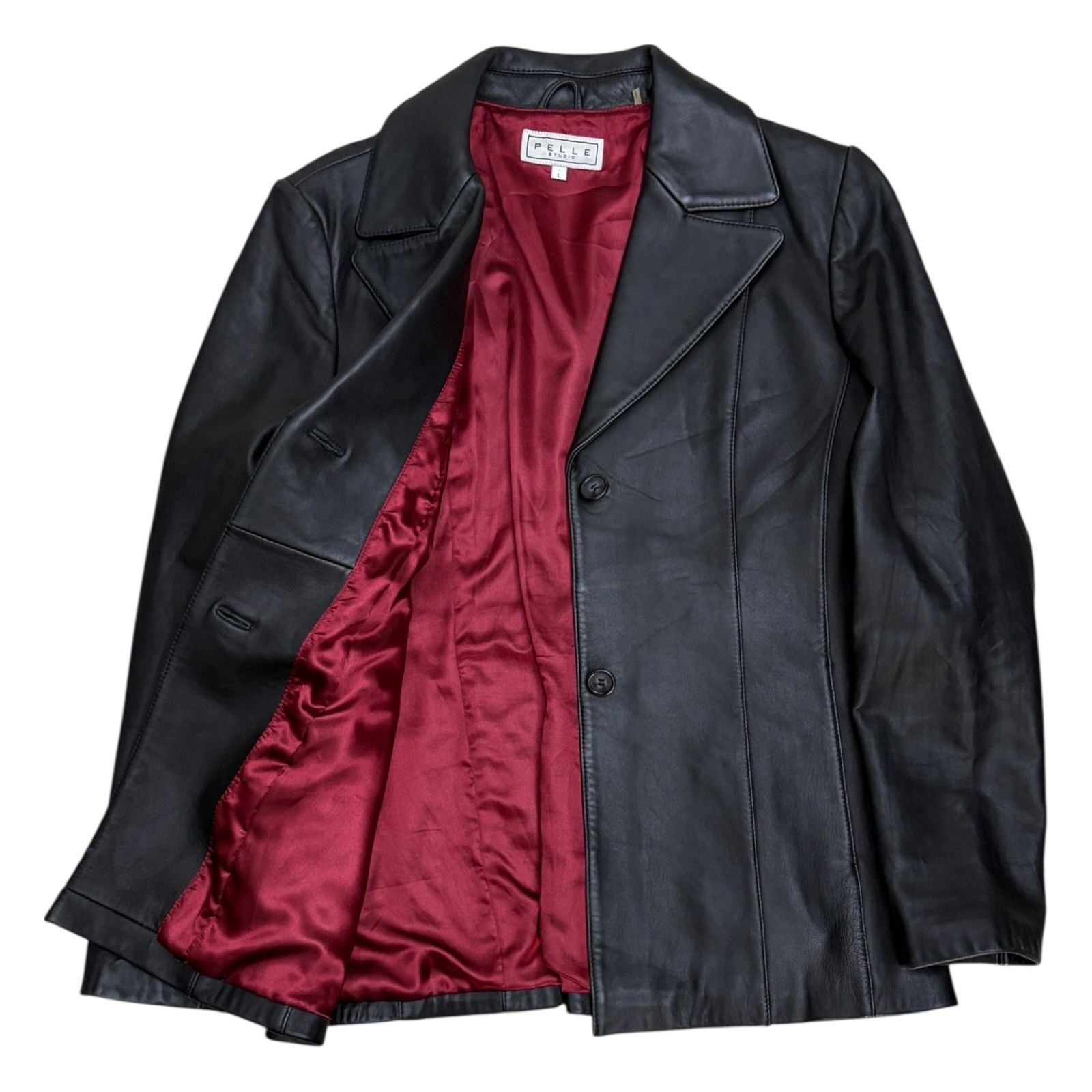 Other PELLE STUDIO Leather Vintage Casual Retro Jacket Coat Large Size L / US 10 / IT 46 - 3 Thumbnail