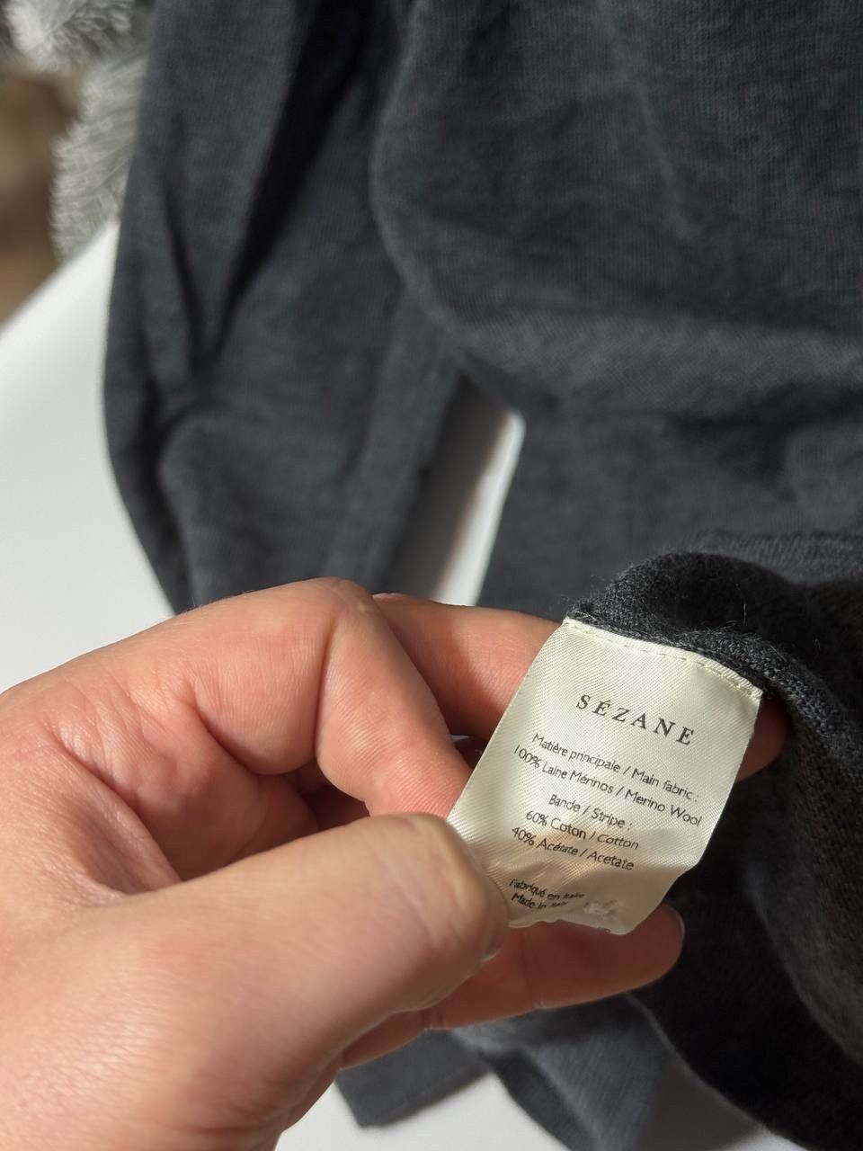 Sezane Sezane Women Wool Sweater Grey Size S Size S / US 4 / IT 40 - 3 Thumbnail