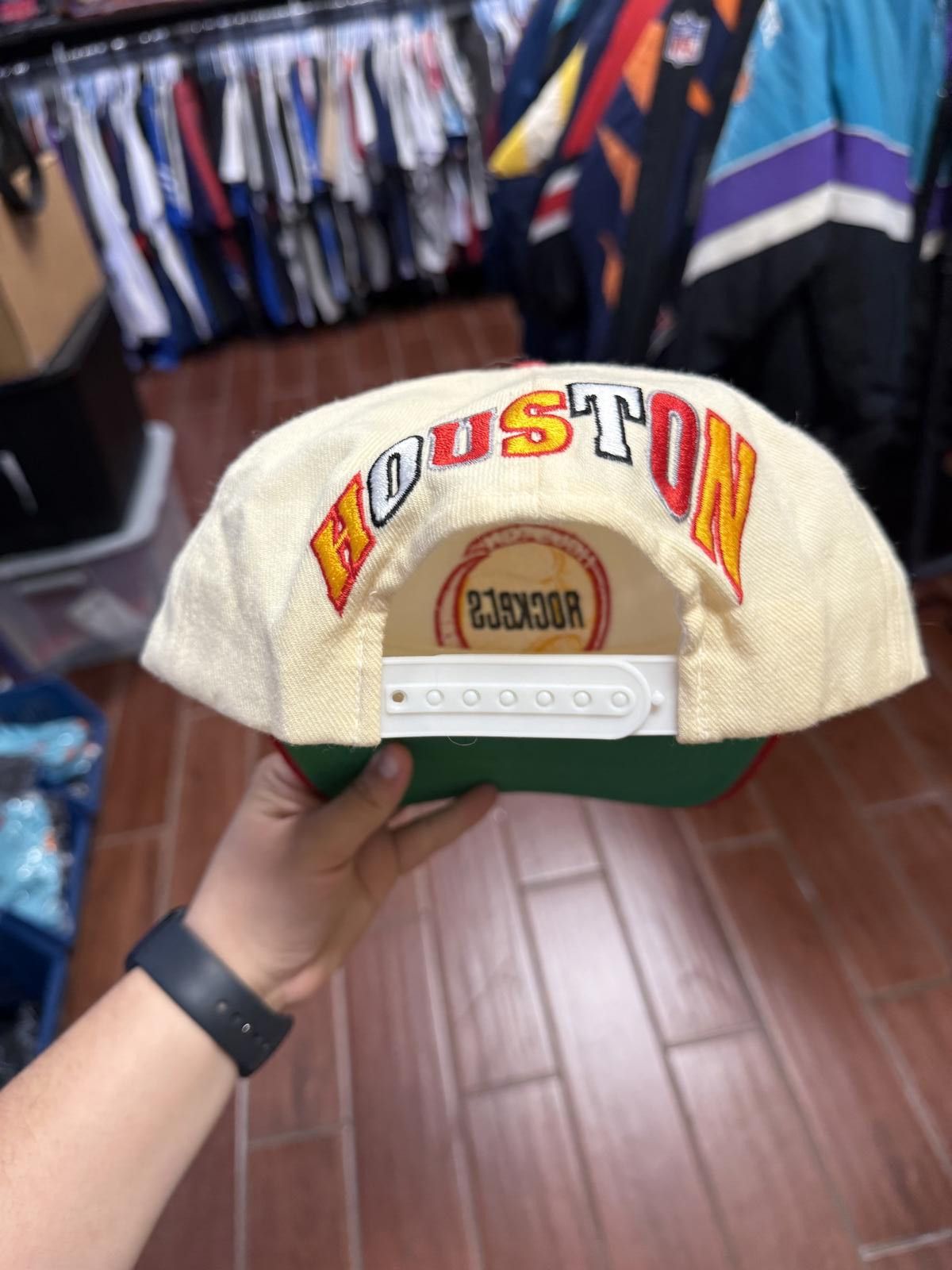 Designer 90's Vintage Houston Rockets Snapback Hat Size ONE SIZE - 5 Thumbnail