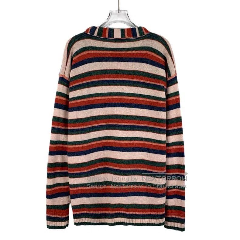 Loewe Loewe Striped Logo Wool Cardigan Coat. Size US M / EU 48-50 / 2 - 2 Thumbnail