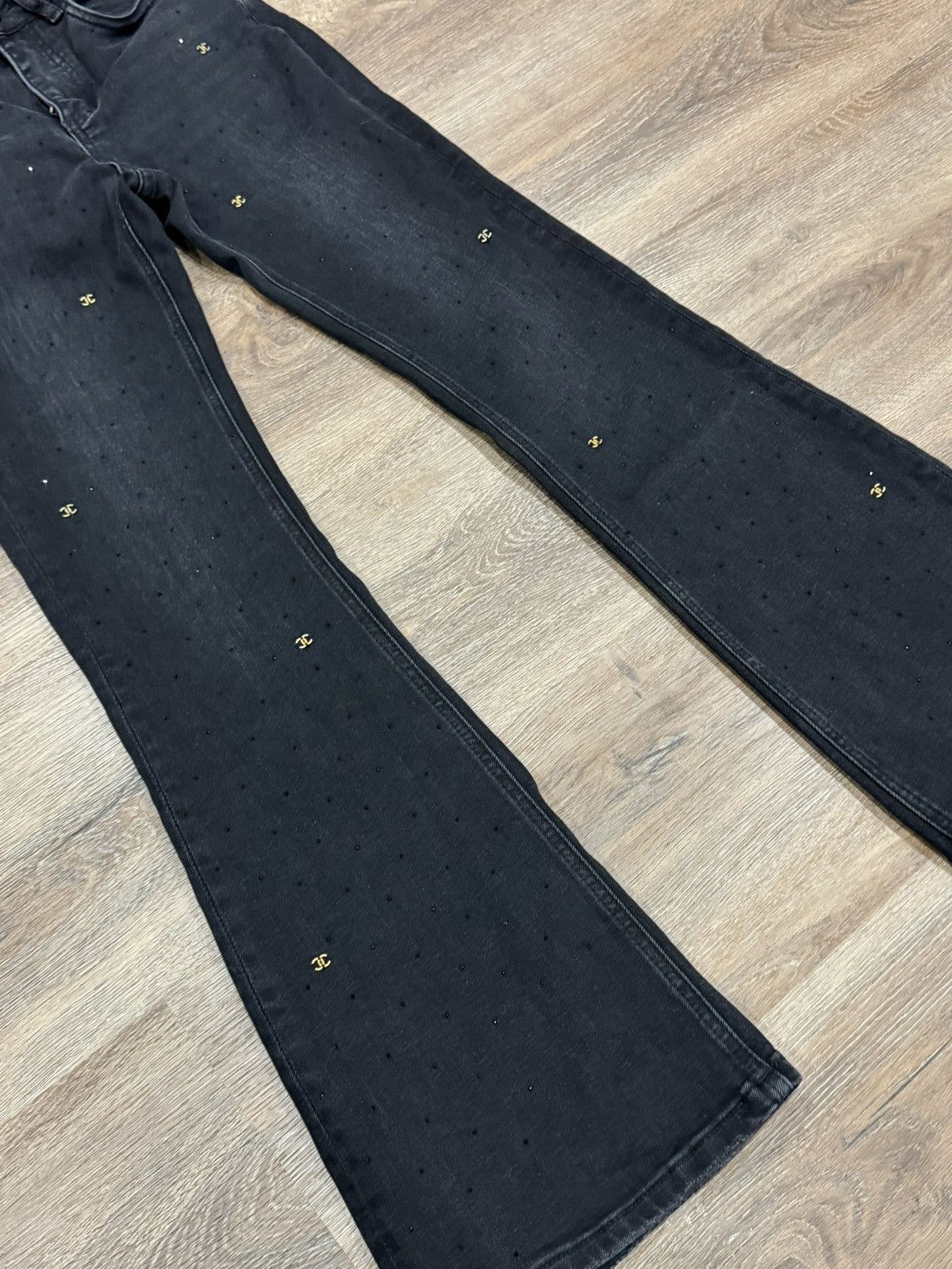 Japanese Brand Bedazzled Flare Denim Jeans Size US 30 / EU 46 - 16 Thumbnail