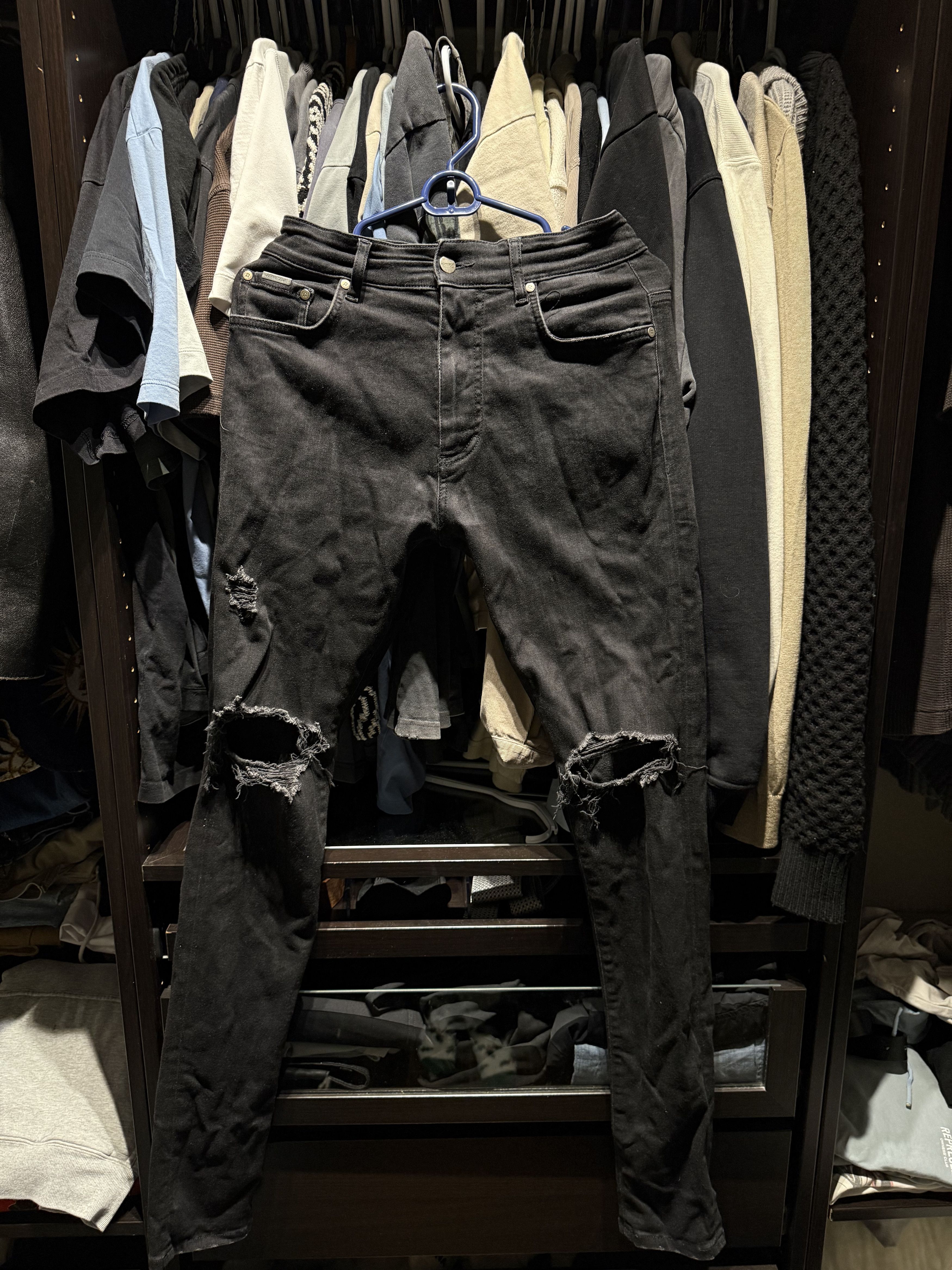 Represent Clo. Black Destroyer Denim Jeans Size US 30 / EU 46 - 1 Thumbnail