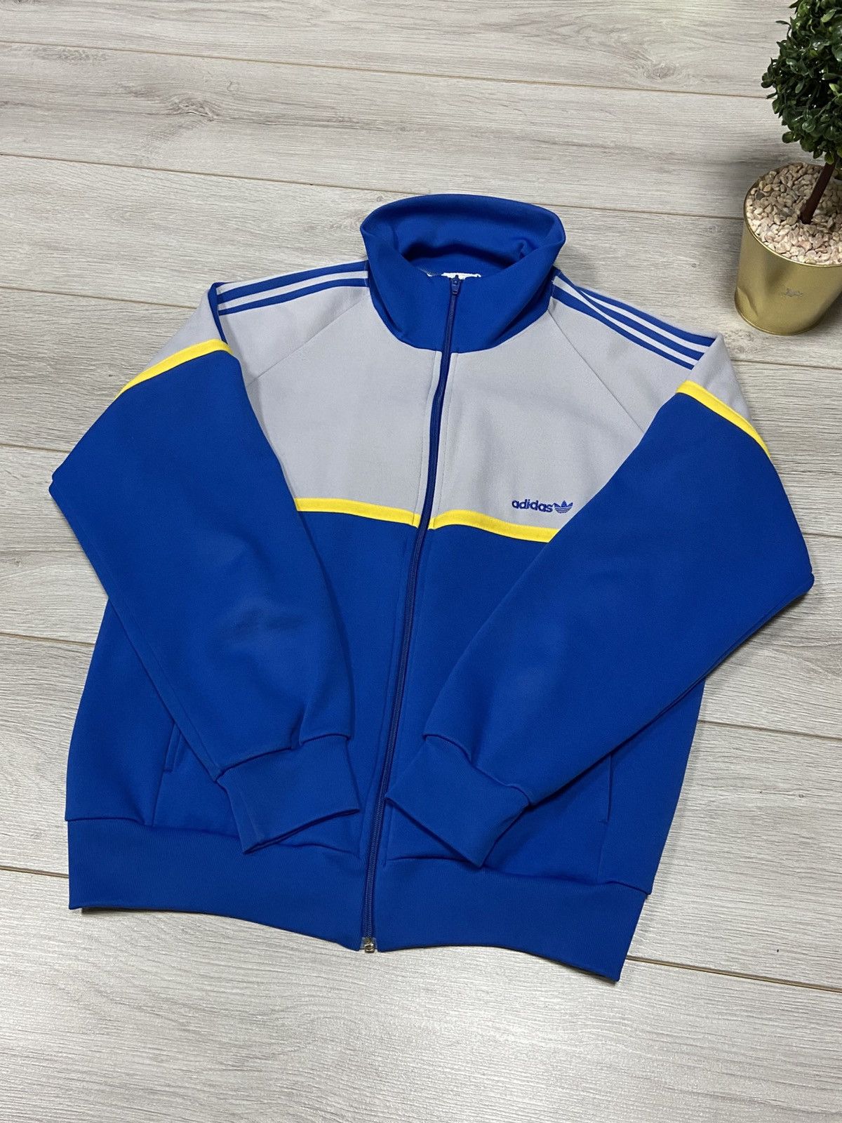 Adidas Adidas Korea vintage track jacket zip stripes Size US L / EU 52-54 / 3 - 4 Thumbnail