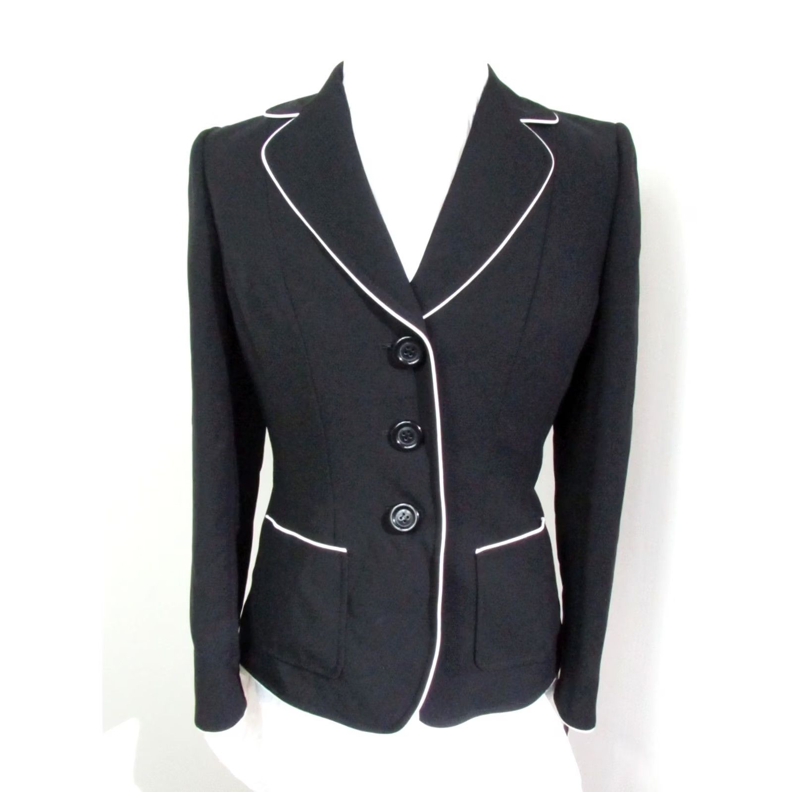 Vintage TAHARI Women's Black Blazer Jacket Size 4 RITA Size S / US 4 / IT 40 - 7 Thumbnail