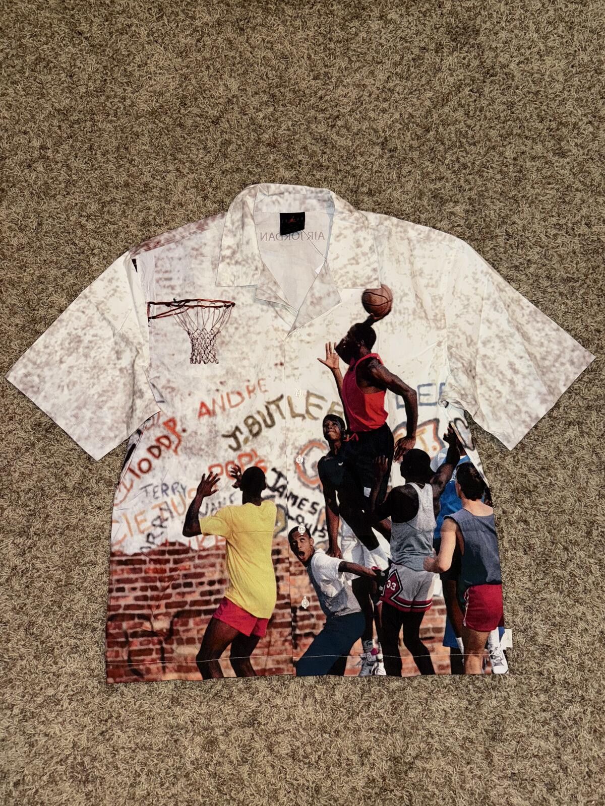 Nike Jordan Men Camp Shirt Sail Tops Sample Size US M / EU 48-50 / 2 - 1 Thumbnail