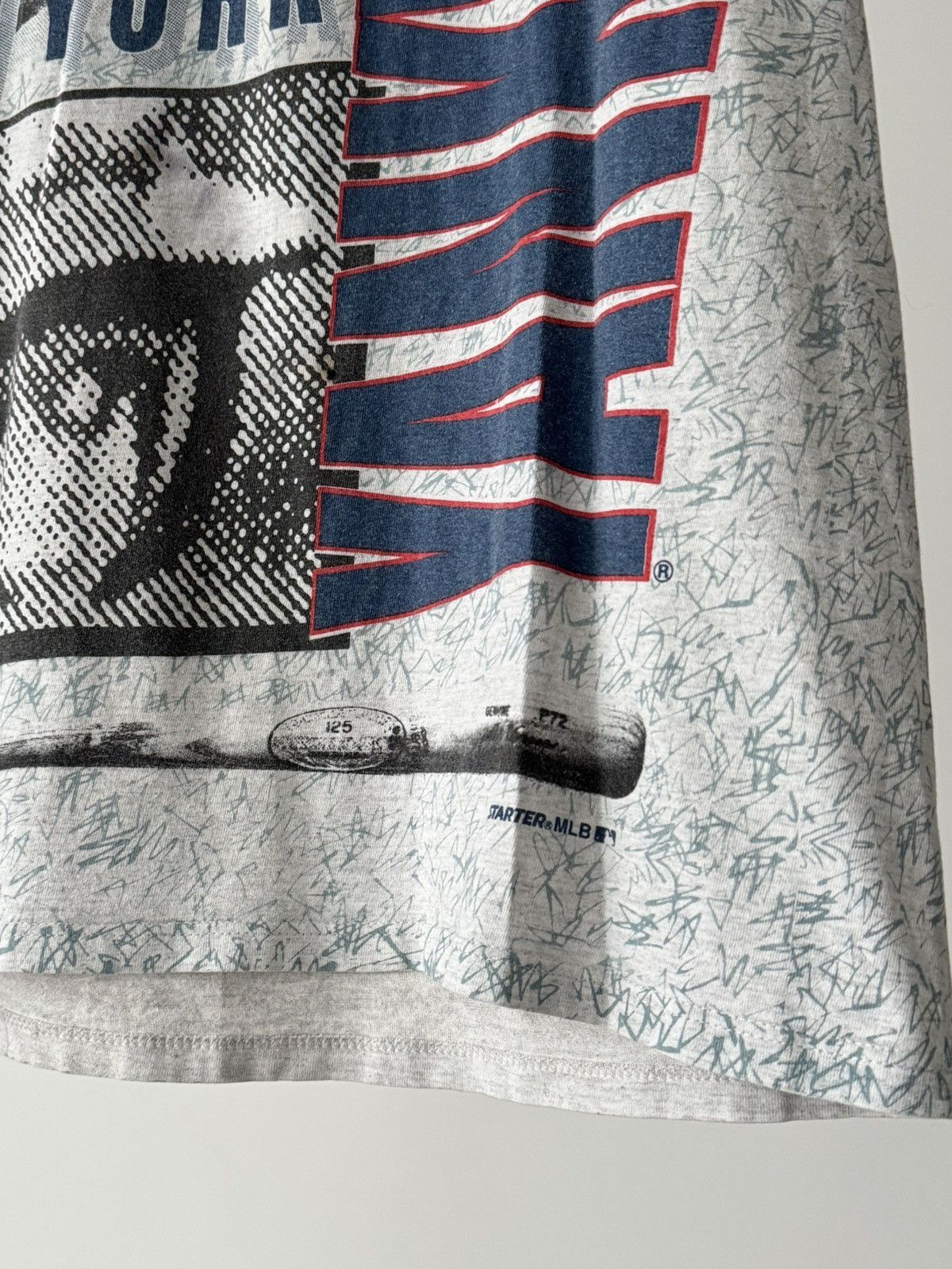 MLB × Starter × Vintage Vintage 90s MLB New York Yankees Over Printed T-Shirt Size US L / EU 52-54 / 3 - 4 Thumbnail
