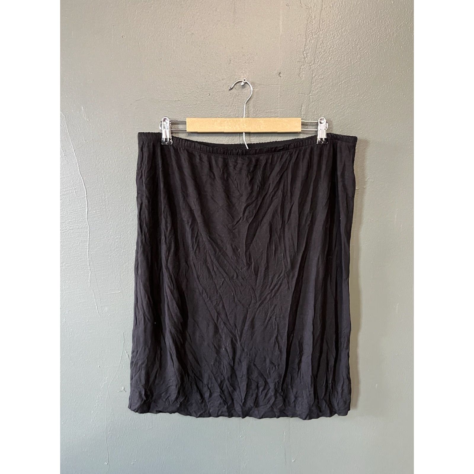 J. Jill J. Jill Skirt Womens Black Stretch Midi Straight & Pencil Size L Size 36" / US 14 / IT 50 - 2 Thumbnail