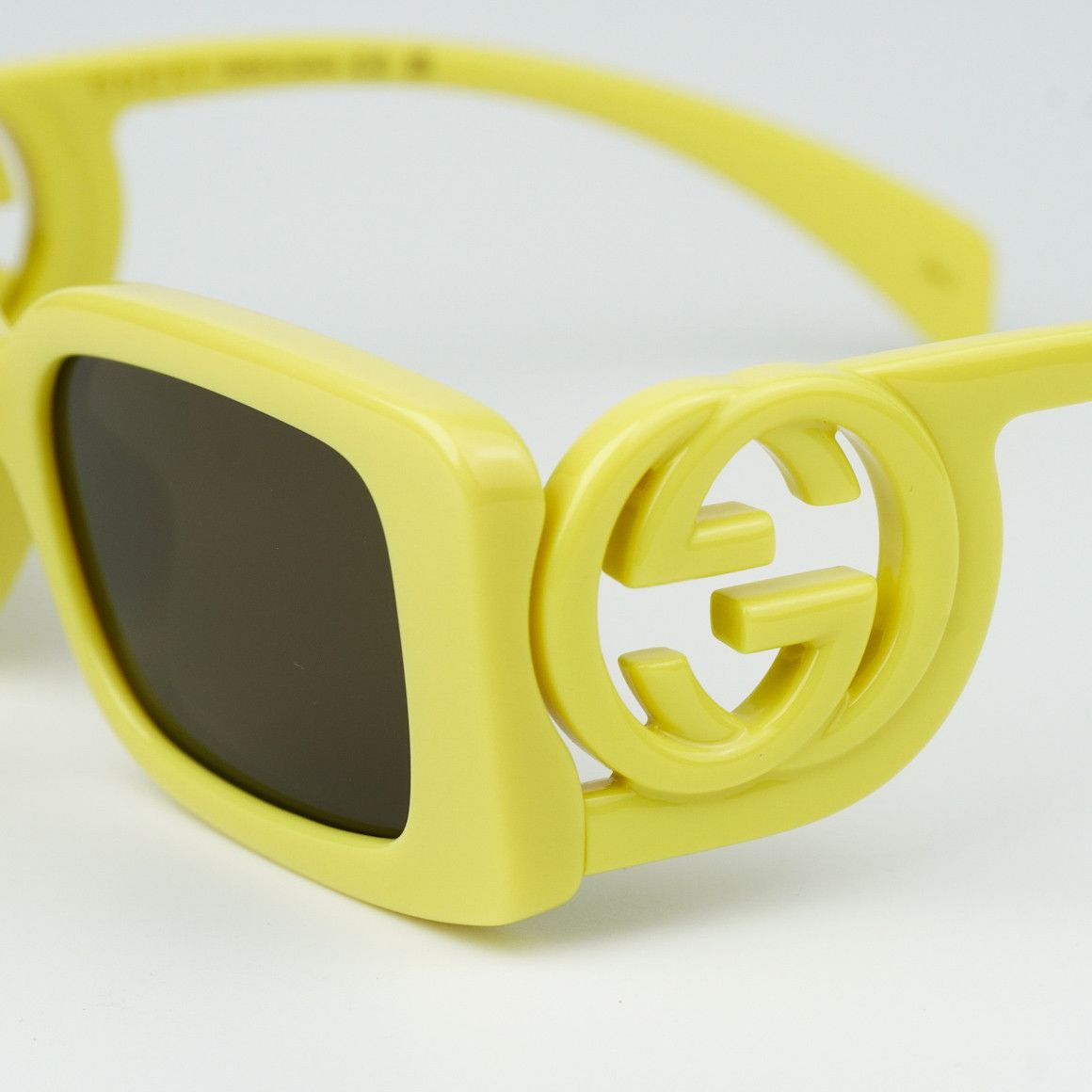 Gucci NEW Gucci GG1325S 007 Acid Yellow Brown Unisex Sunglasses Size ONE SIZE - 5 Thumbnail