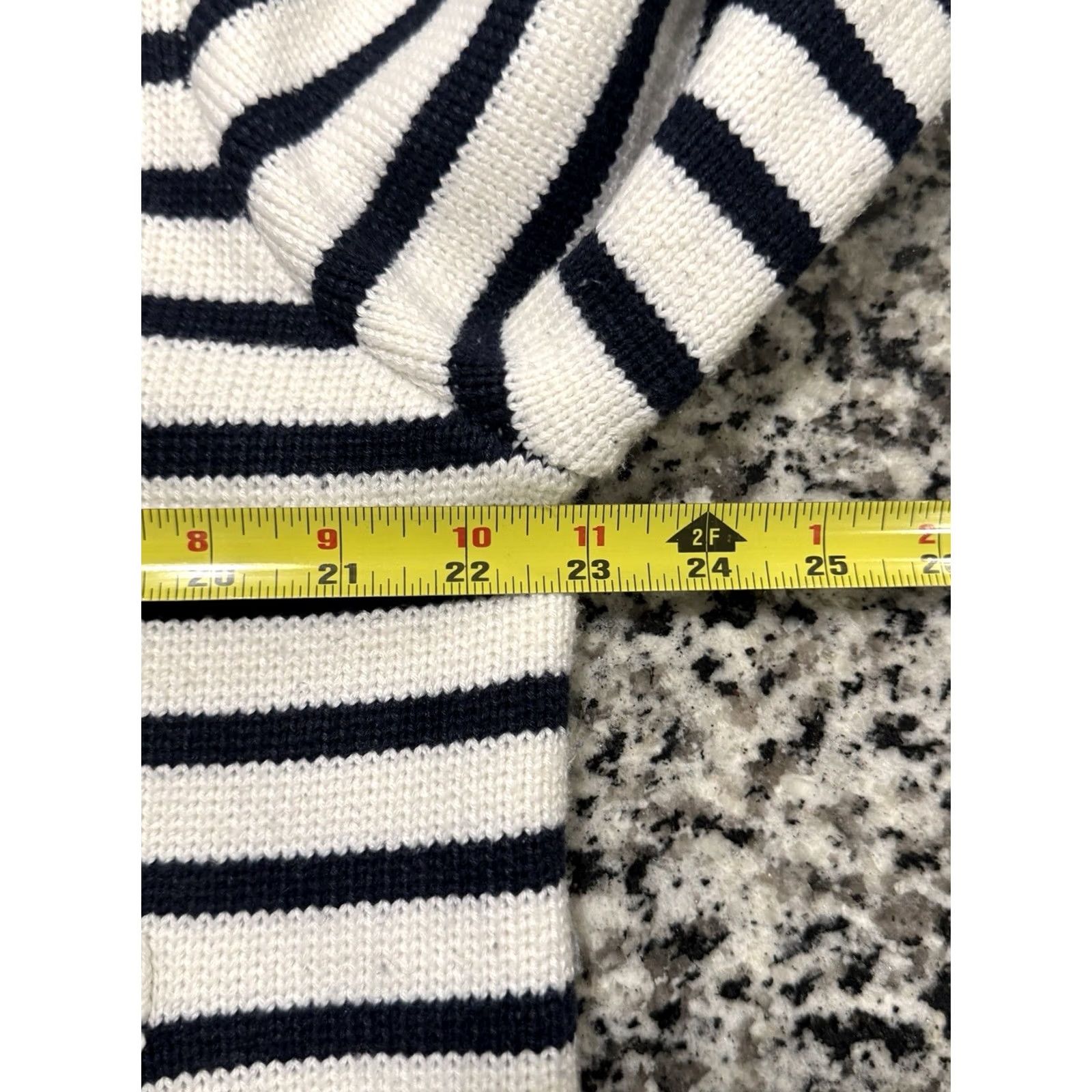 Vintage VINTAGE Hyacinth House Maybourne Cardigan White Striped Gold Button XL Women Sweater Size XL / US 12-14 / IT 48-50 - 5 Thumbnail