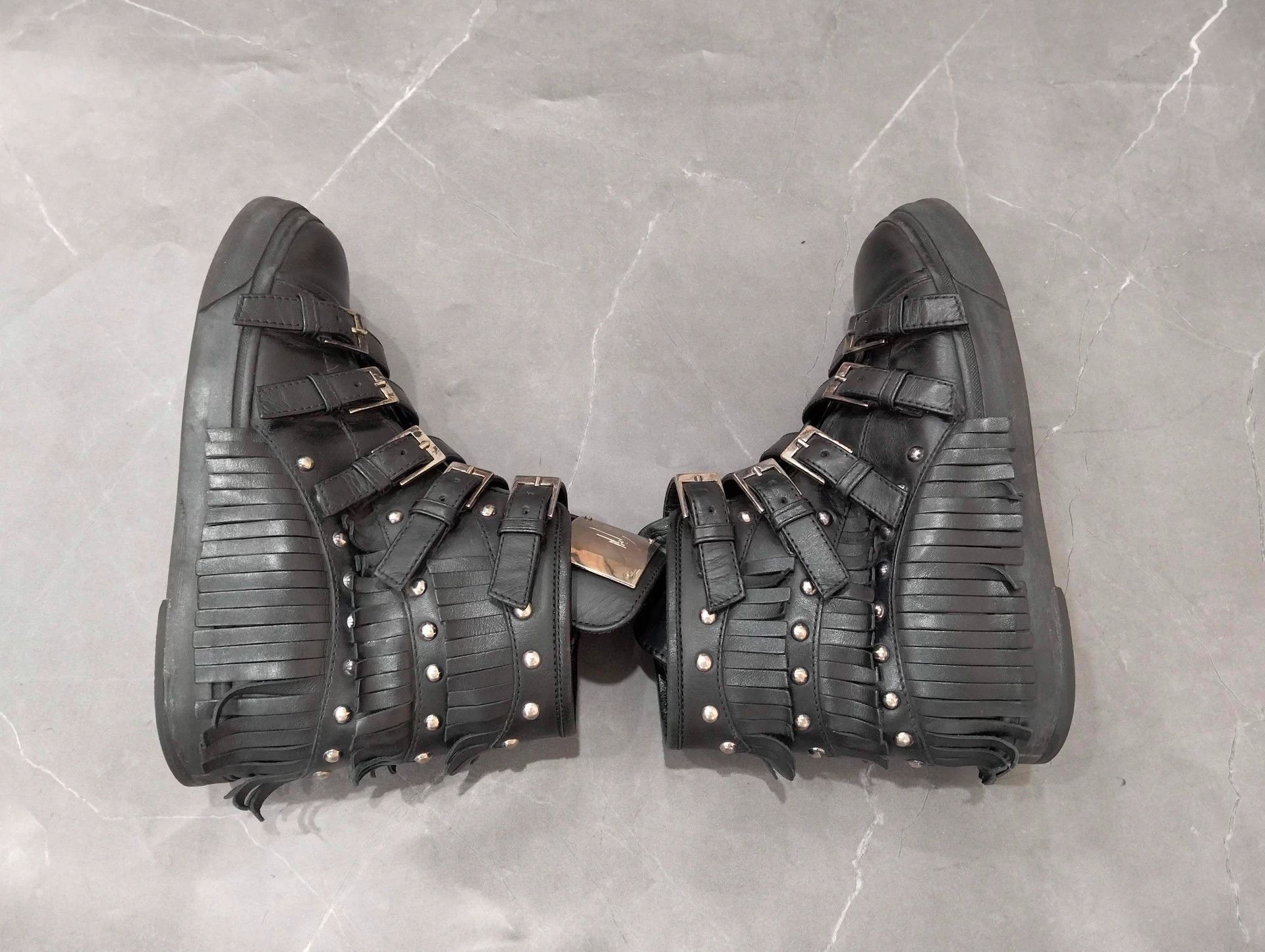 Giuseppe Zanotti GIUSEPPE ZANOTTI Black Studded High-Top Sneakers 35 Size US 4.5 / IT 34.5 - 3 Thumbnail