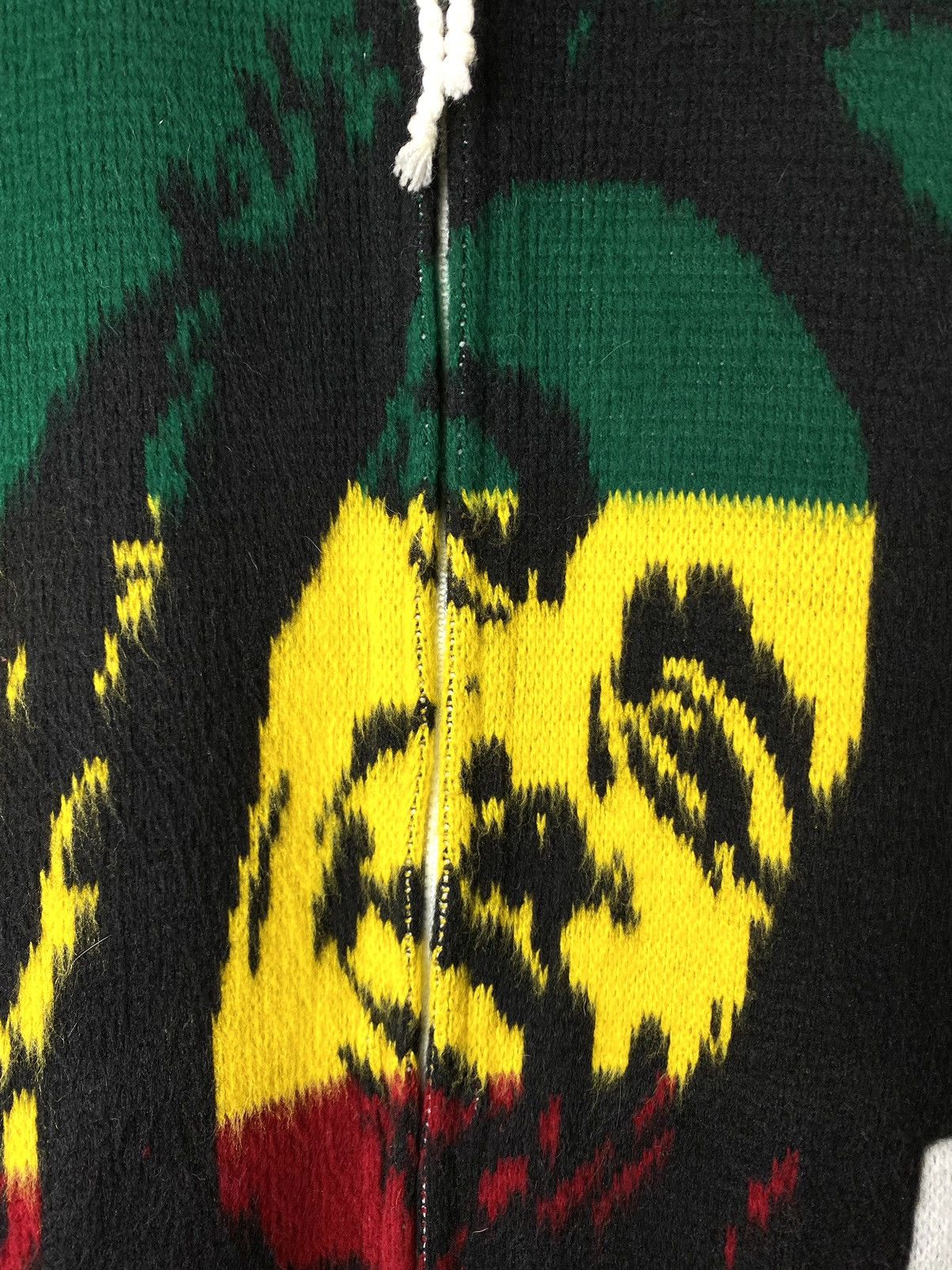 Bob Marley 💥Rare! Vintage Bob Marley Full Knit Heavy Hoodie Jacket Size US L / EU 52-54 / 3 - 8 Thumbnail