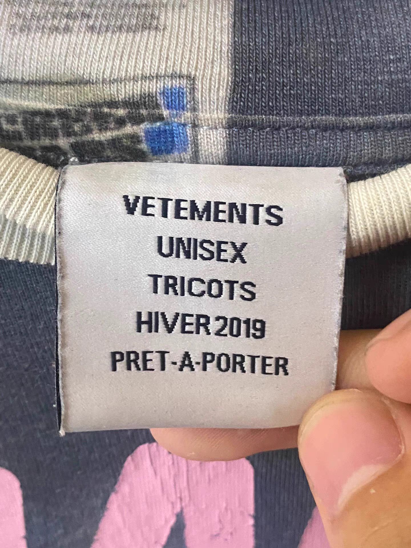 Vetements FW18 3D Printed Long Sleeve