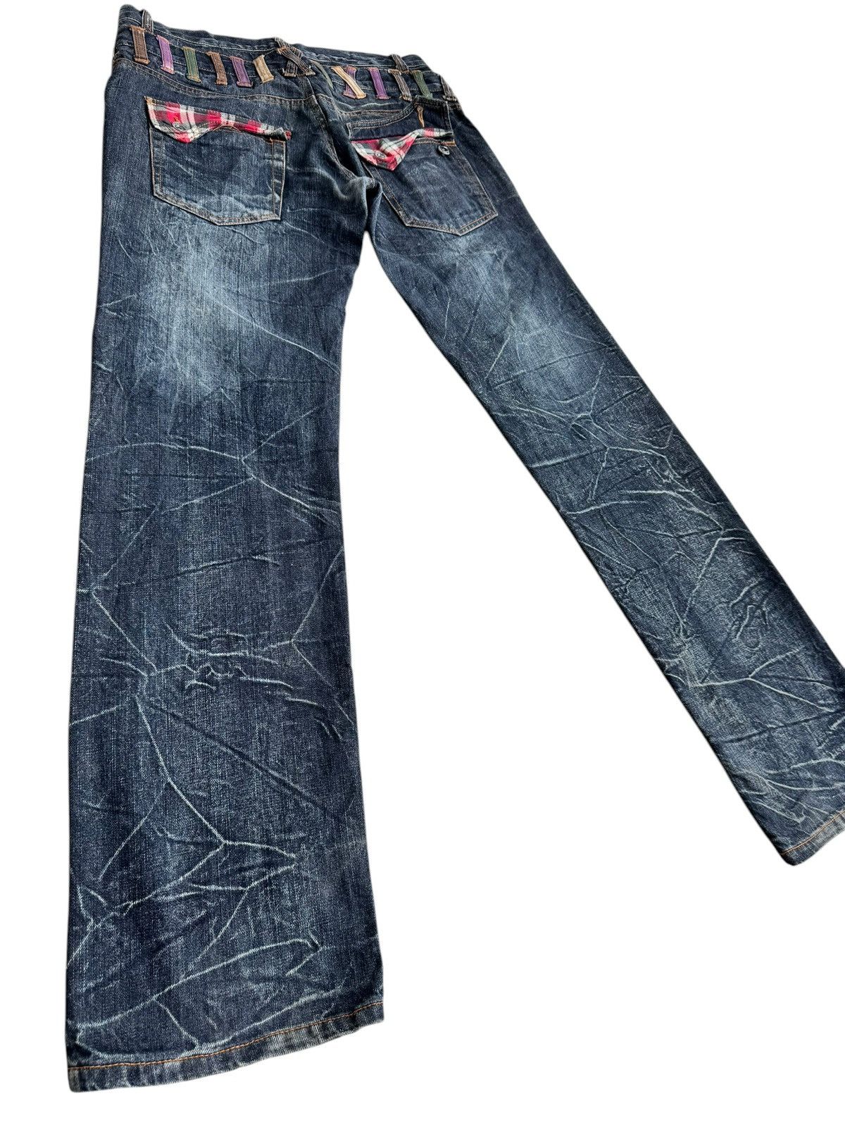 Japanese Brand 🔥Japanese Brand Nylaus Double Waist Distressed Jeans Size US 34 / EU 50 - 16 Thumbnail