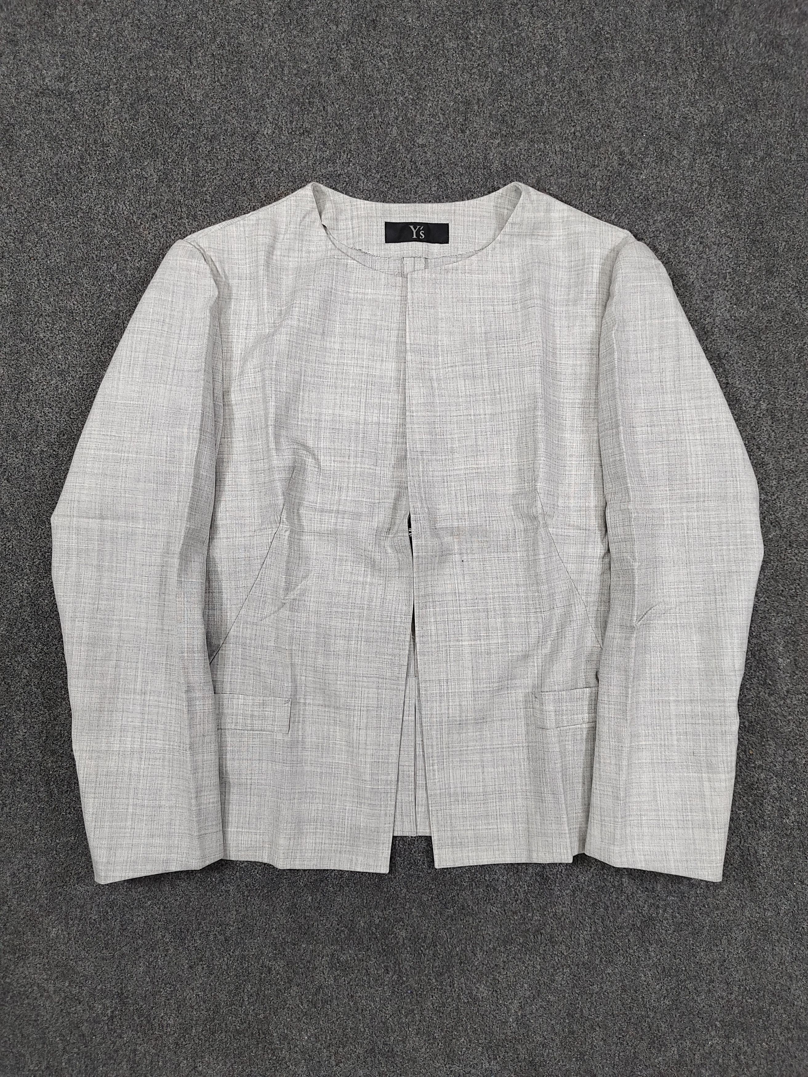 Yohji Yamamoto SAMPLE Y’s- Clean Minimalist Collarless Tailored Jacket Size M / US 6-8 / IT 42-44 - 1 Thumbnail