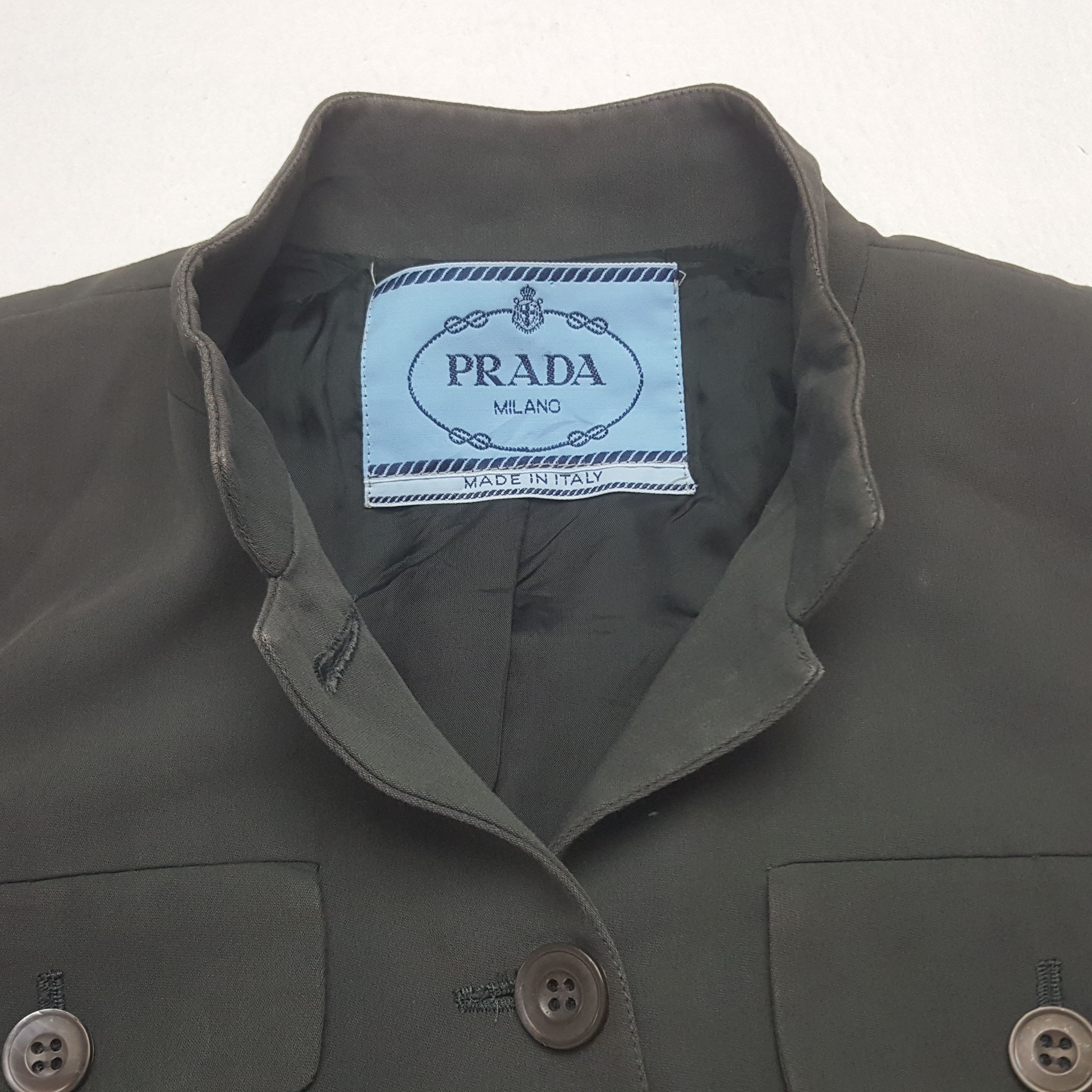 Prada Vintage Prada Italian Brand Crop Jacket C313N12 Size US XXS / EU 40 - 4 Thumbnail