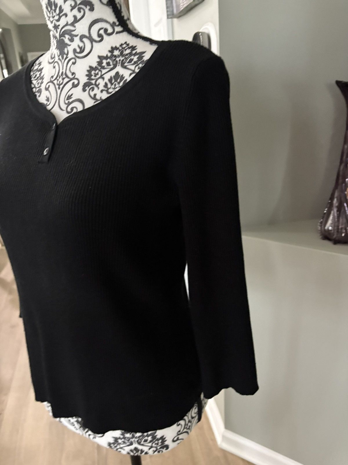 Other Petite Size medium black 3/4 sleeve sweater Size M / US 6-8 / IT 42-44 - 3 Thumbnail