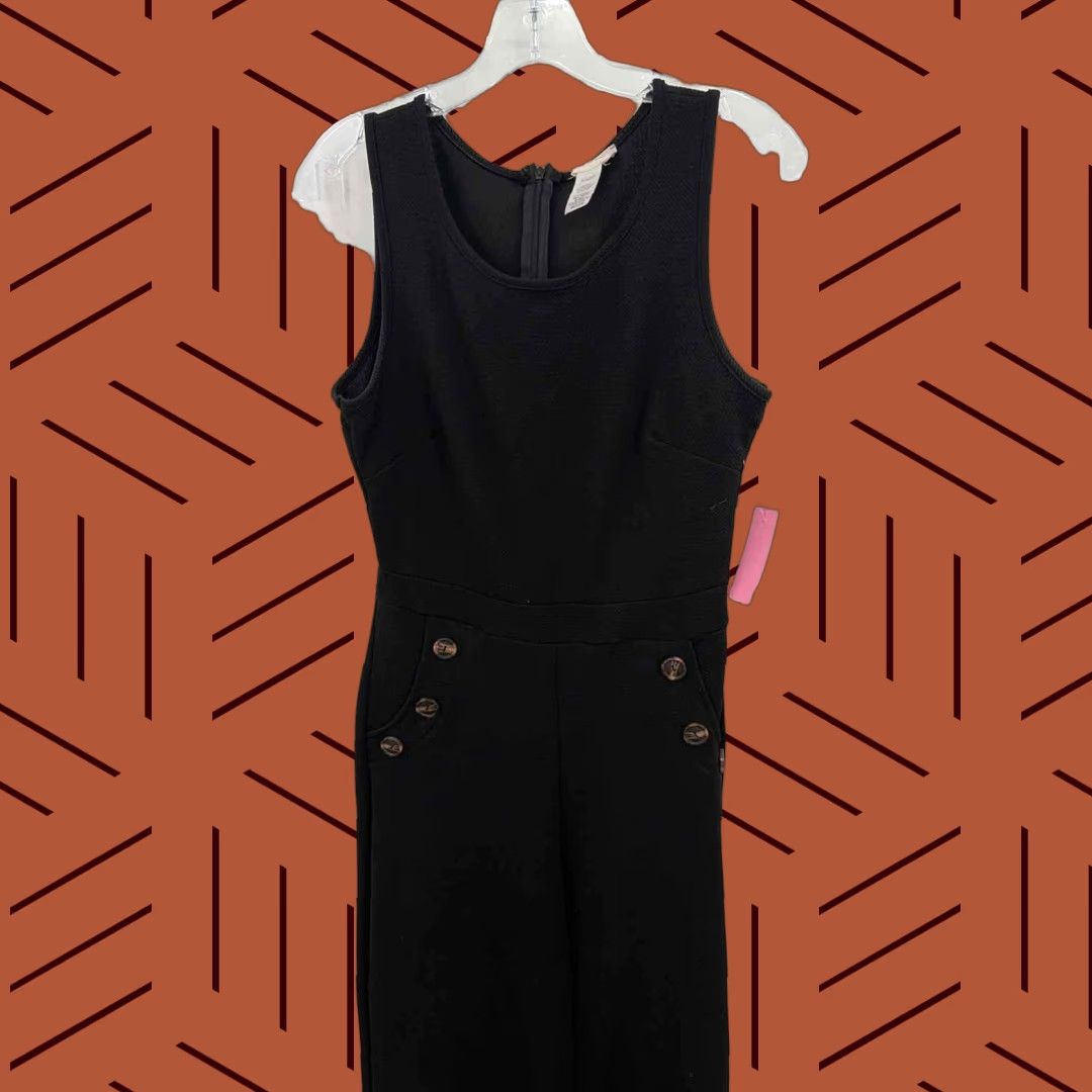 VINTAGE Pre-Owned Caution to the Wind Black Sleeveless Jumpsuit Medium