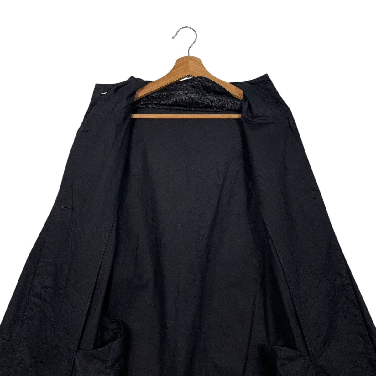 Antigua Antiqua Black Hooded Overcoat Size L / US 10 / IT 46 - 14 Thumbnail