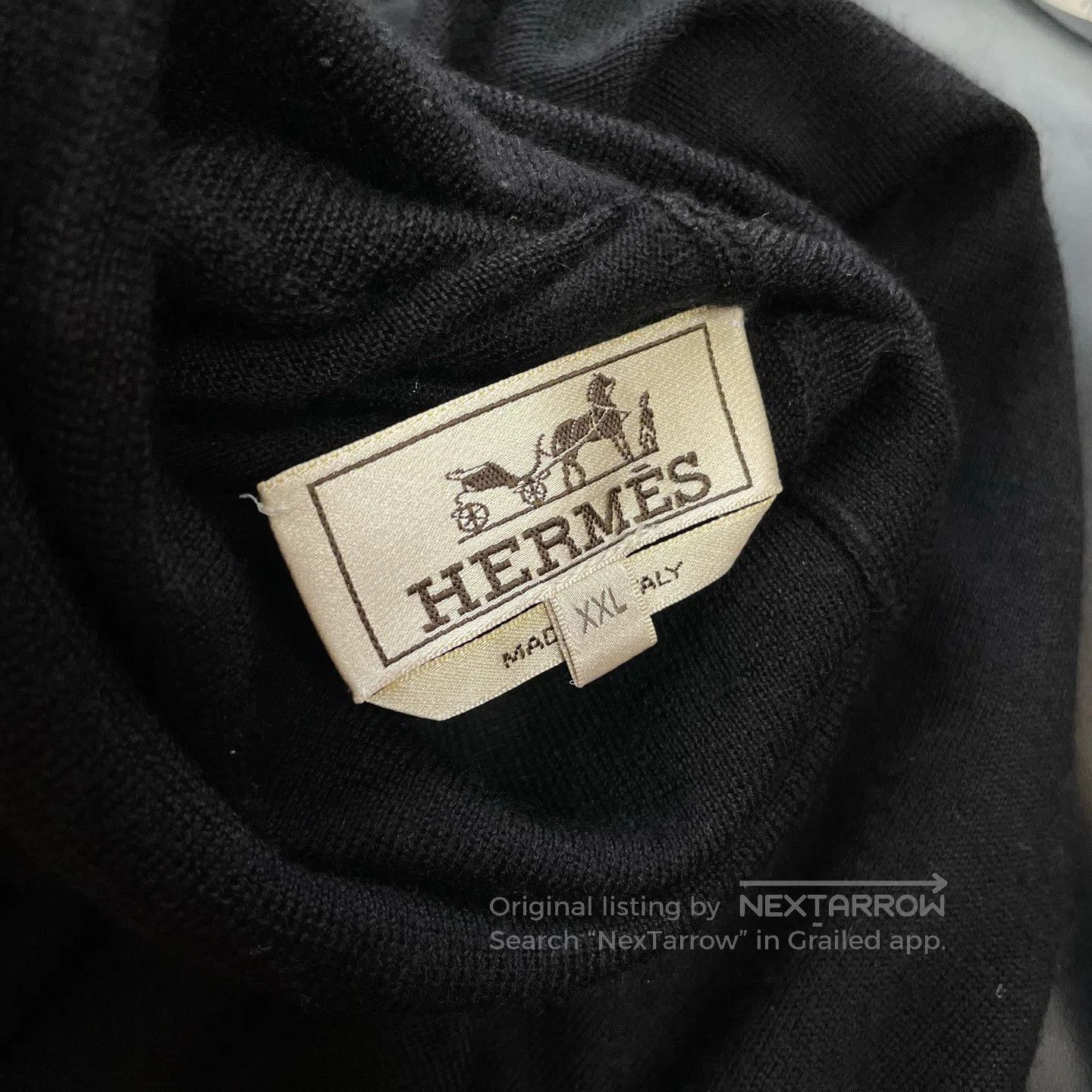 Hermes Hermes Solid Color Turtleneck Knit Top| Size XXL / US 16-18 / IT 52-54 - 4 Thumbnail