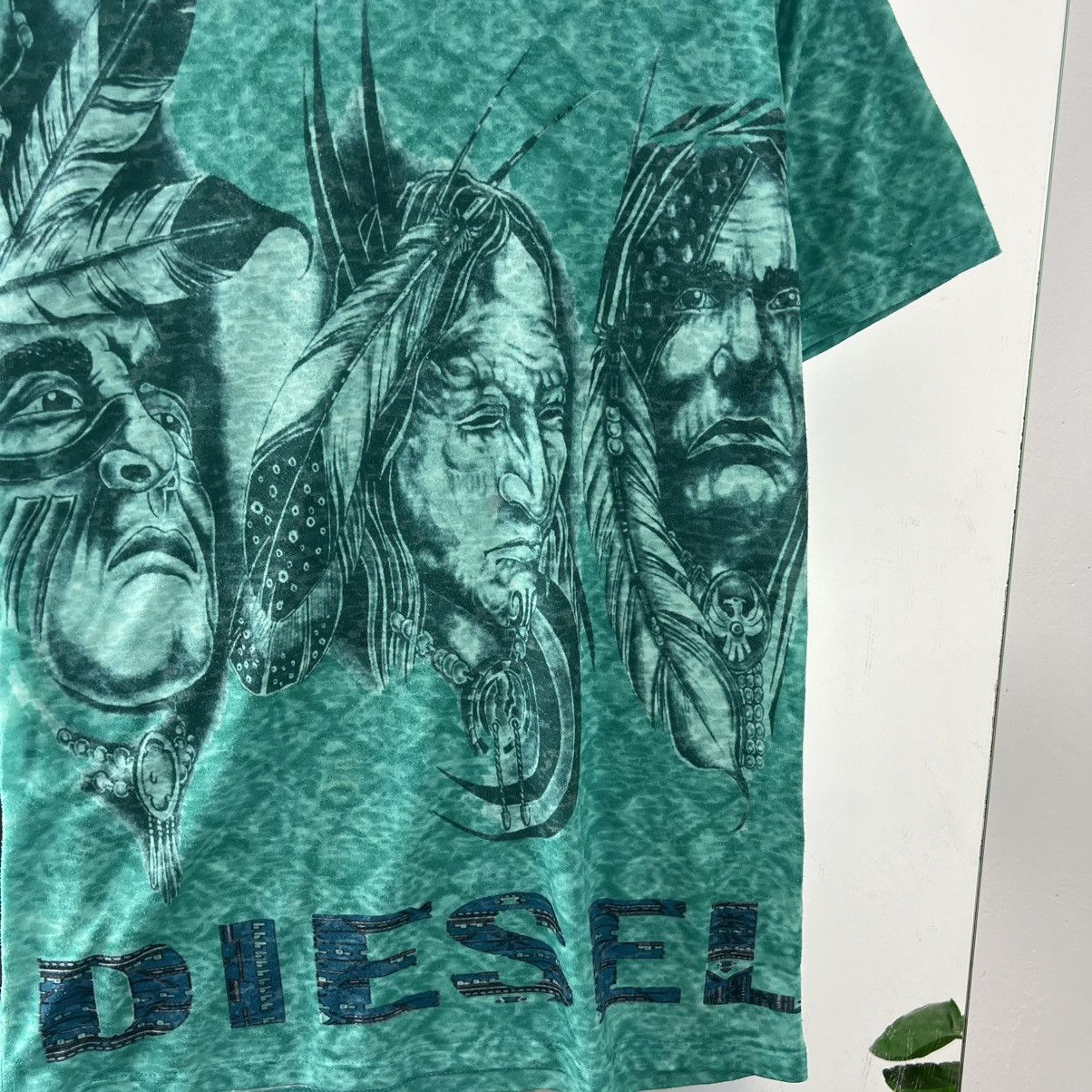 Diesel Vintage Diesel Big Logo Aztec Style T-Shirt Size US XL / EU 56 / 4 - 3 Thumbnail