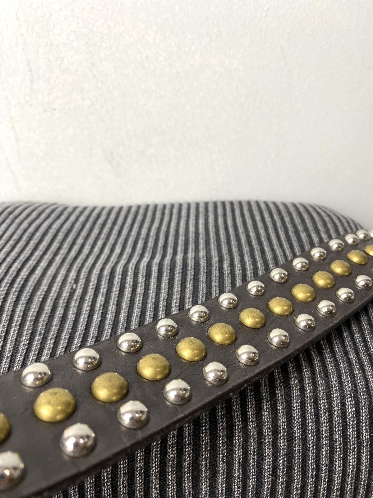 Japanese Brand × Vintage Y2K Vintage Metal Leather Belt Hype Drip Size ONE SIZE - 5 Thumbnail