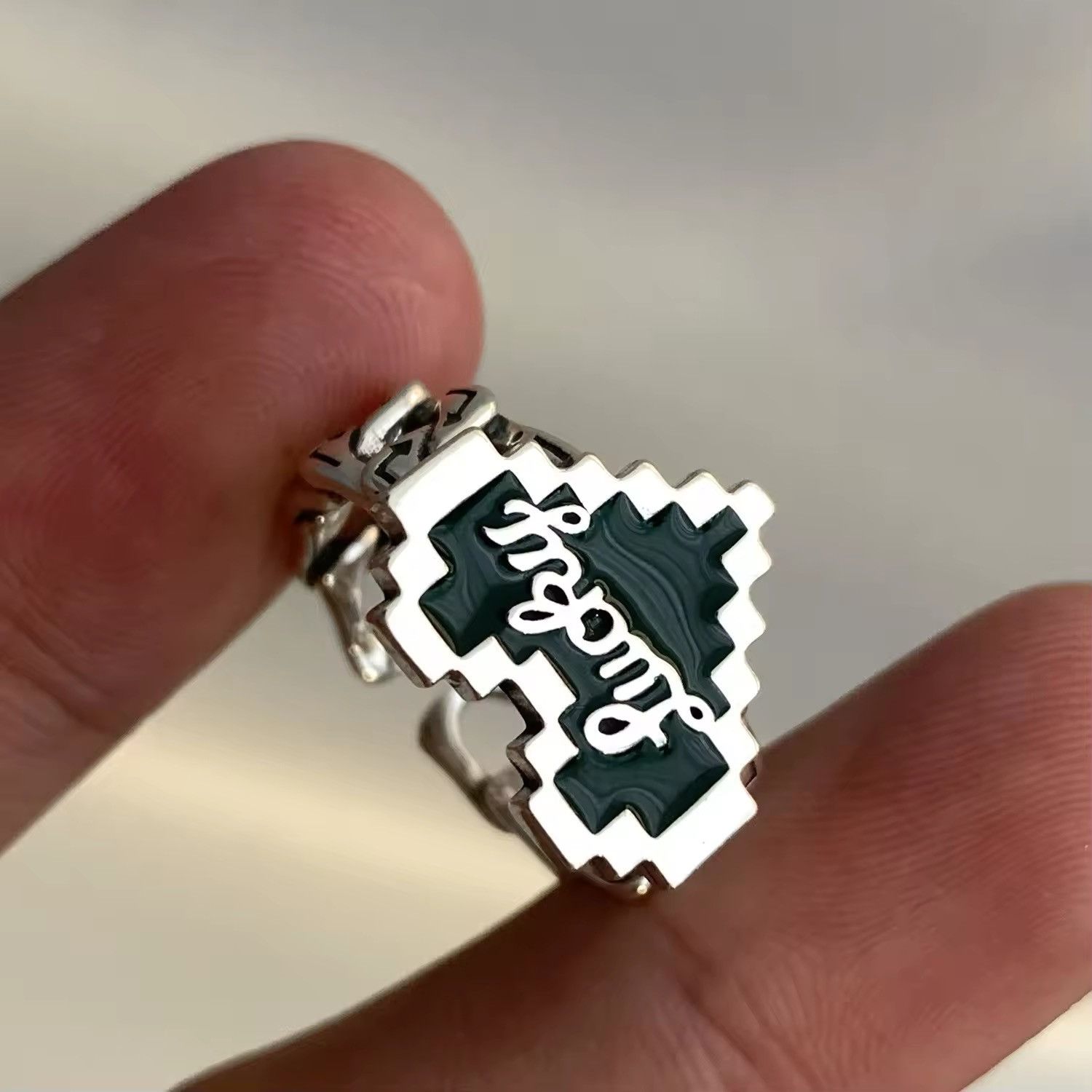 Other Luky Letter Heart Resizeable Ring Size ONE SIZE - 5 Thumbnail