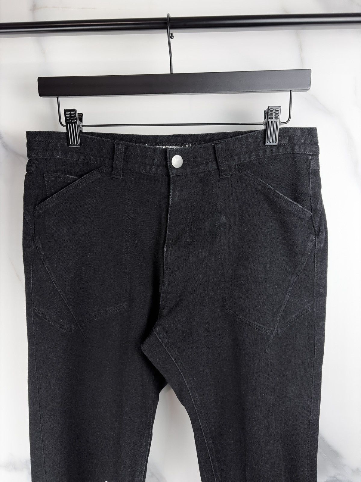 Number (N)ine Number (N)ine Music Note Paint Distressed Zip Denim Jeans Size US 28 / EU 44 - 3 Thumbnail