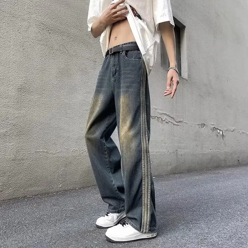 Japanese Brand × Jean Retro straight striped wide leg jeans Size US 32 / EU 48 - 5 Thumbnail