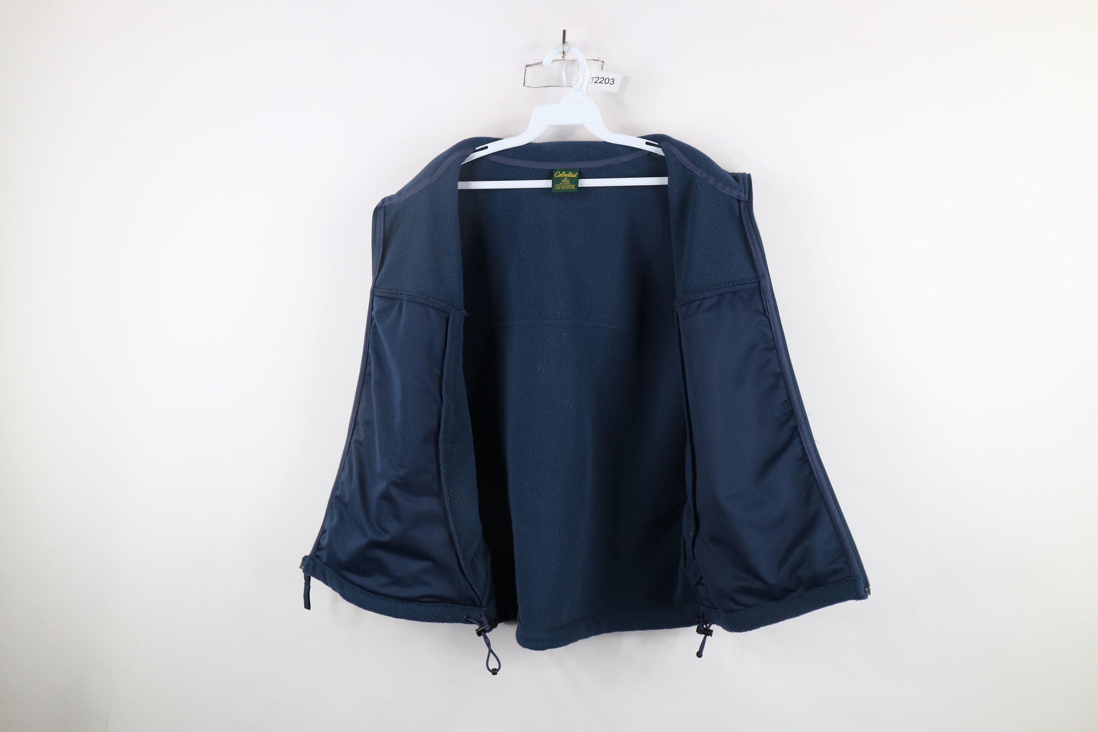 Cabelas × Vintage Vintage 90s Cabelas Blank Full Zip Fleece Vest Jacket Blue Size US M / EU 48-50 / 2 - 6 Thumbnail