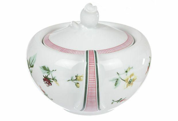 Designer Dior Porcelain Flower Motif Sugar Bowl Size ONE SIZE - 2 Thumbnail