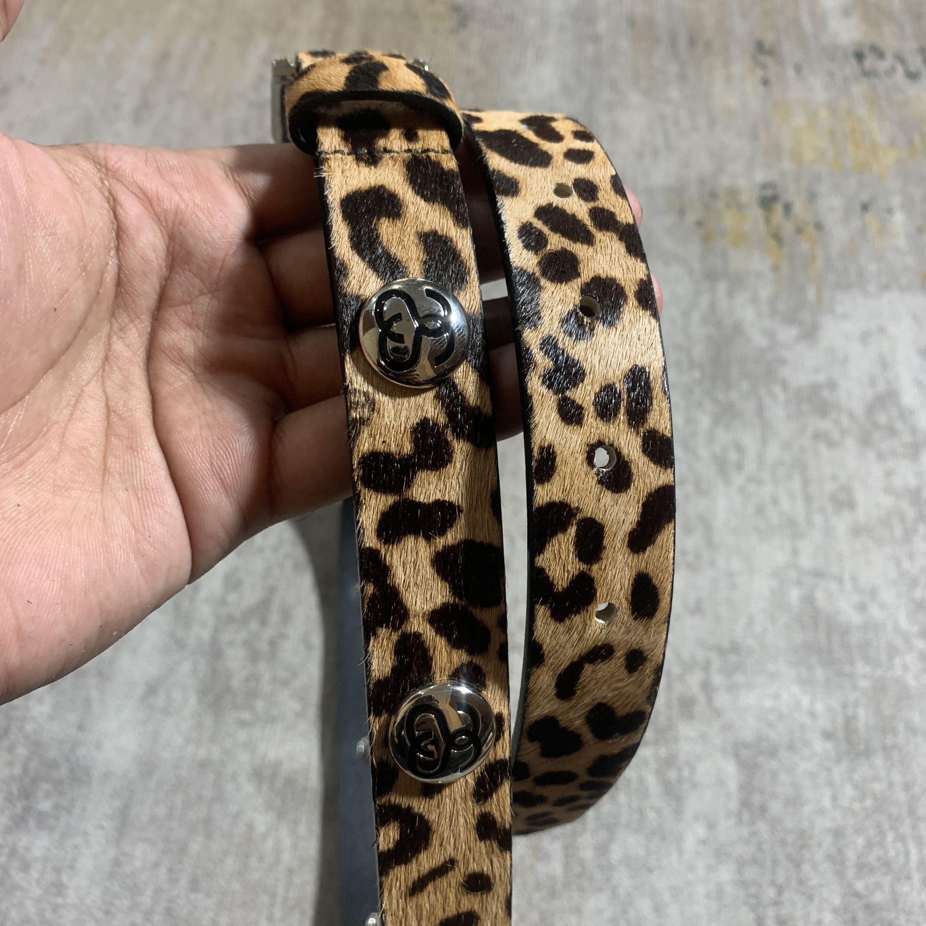 Stussy STUSSY SS LINK STUDDED BELT HAIRY CHEETAH PRINT Size ONE SIZE - 2 Thumbnail
